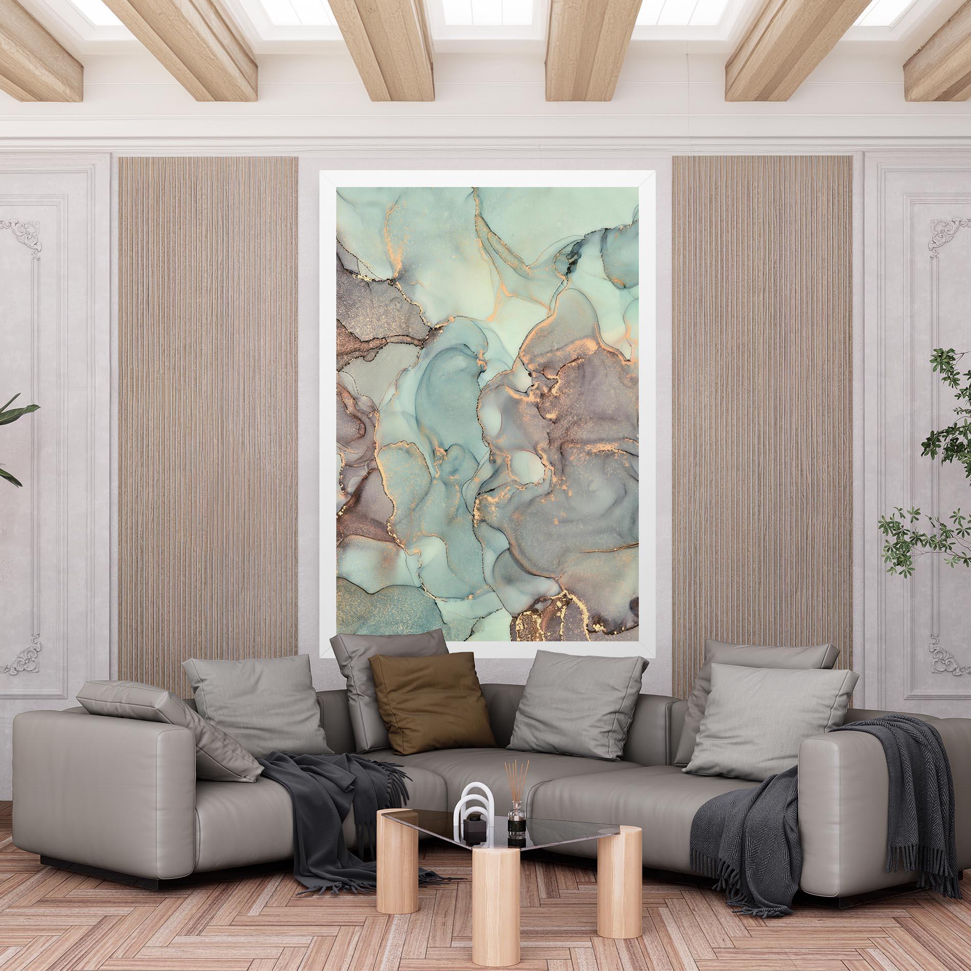 Tablou Canvas Abstract Turquoise Marble mockup 6