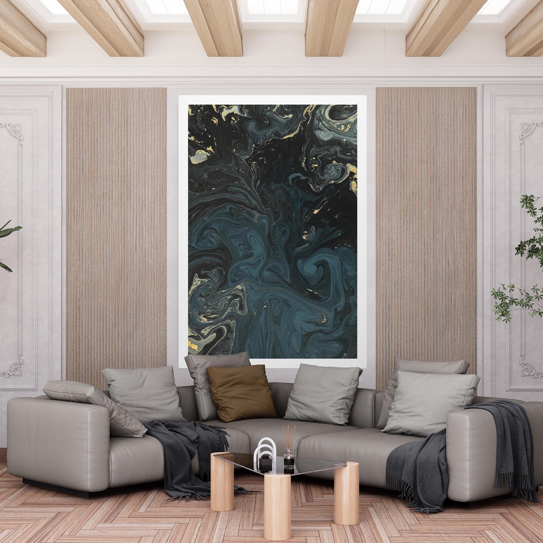 Tablou Canvas Dark Blue Marble mockup 6