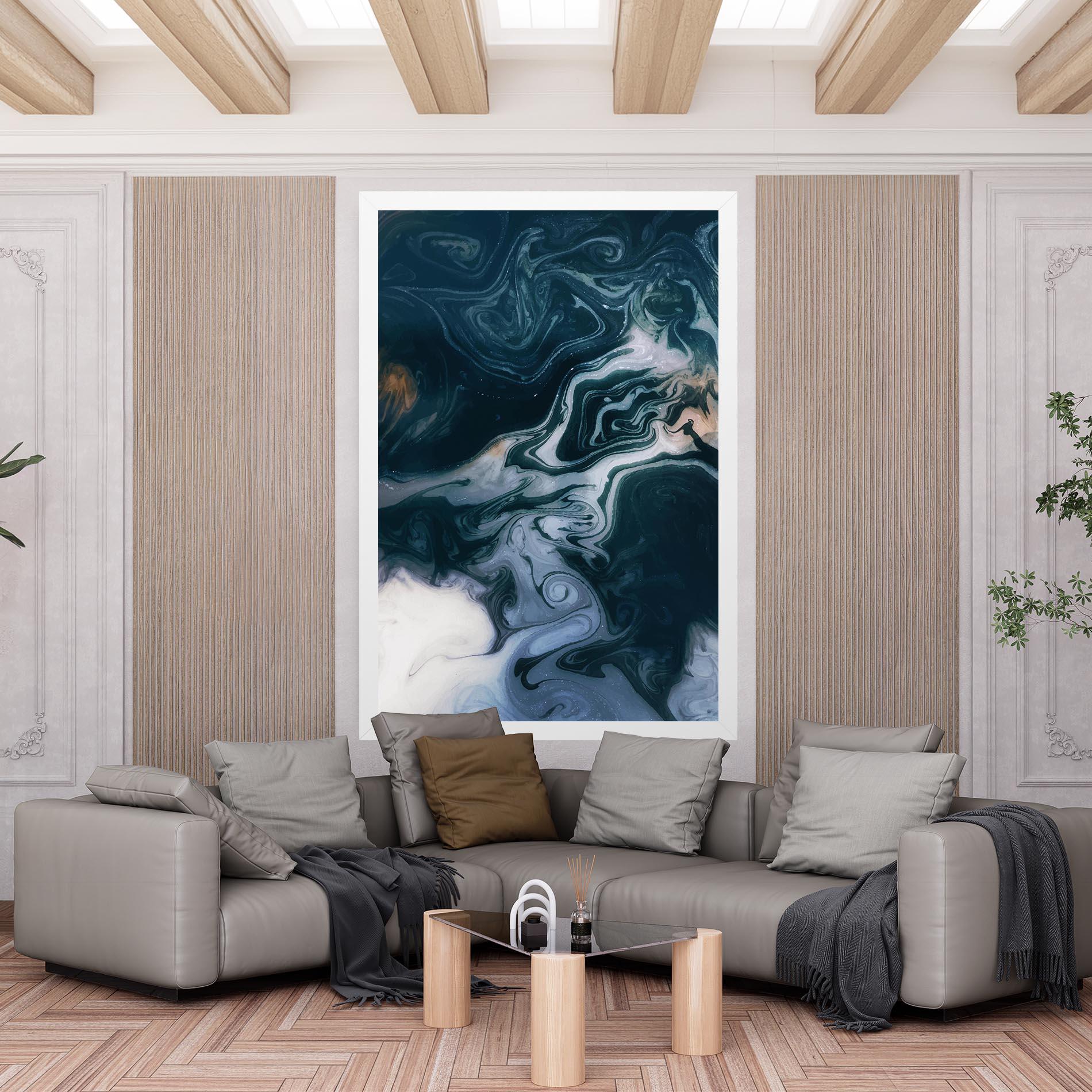 Tablou Canvas Dark Blue With White mockup 6