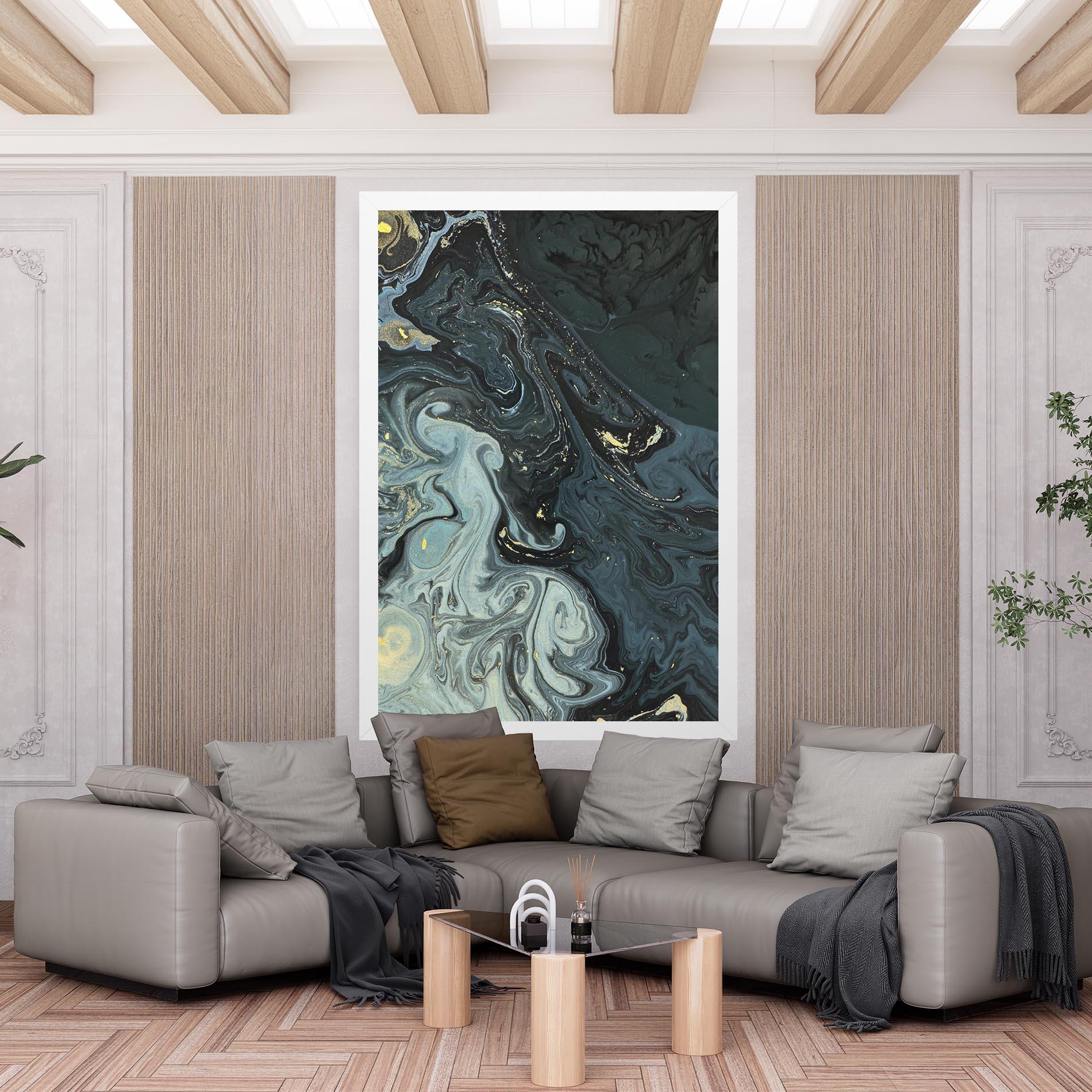 Tablou Canvas Dark Green Painting mockup 6