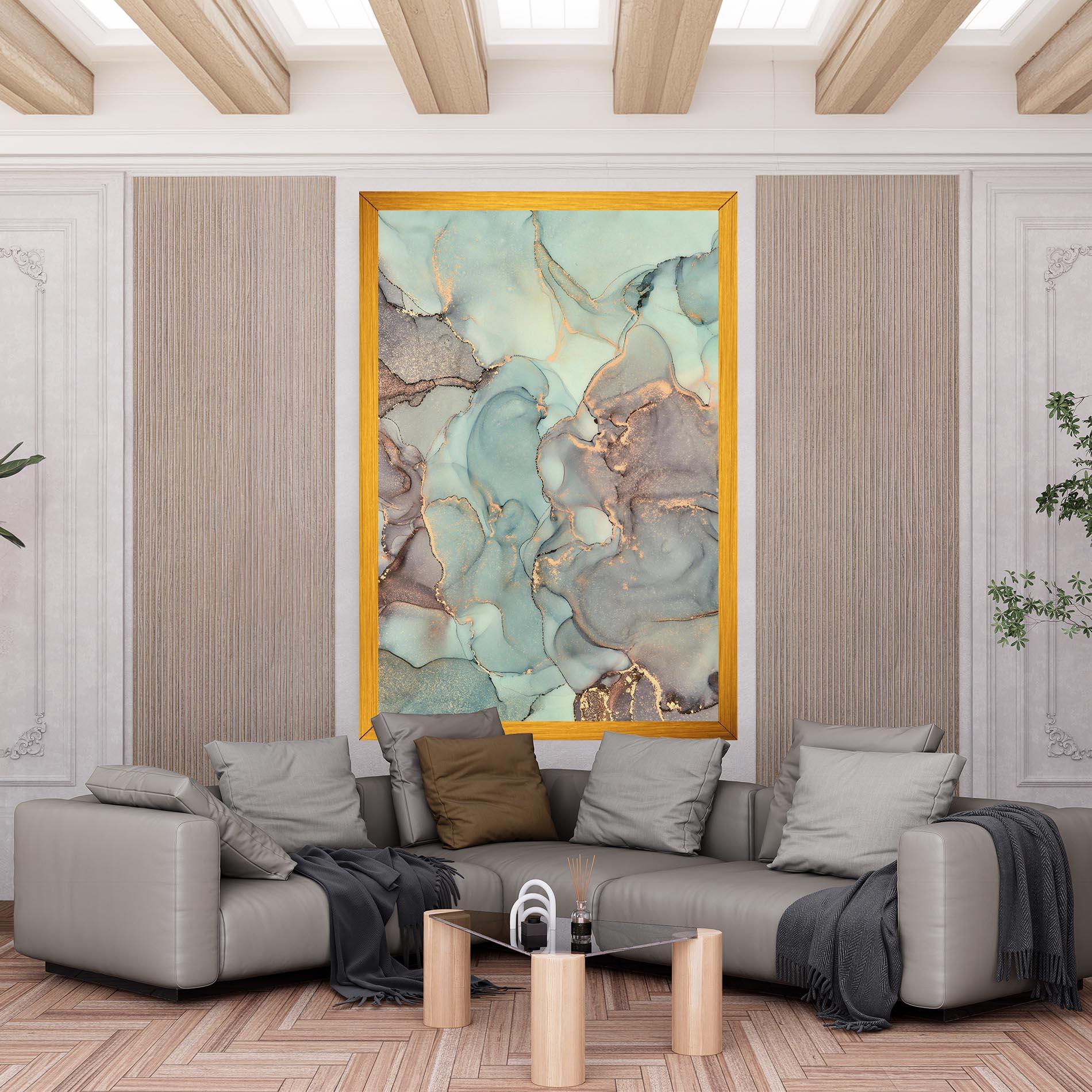 Tablou Canvas Abstract Turquoise Marble mockup 6