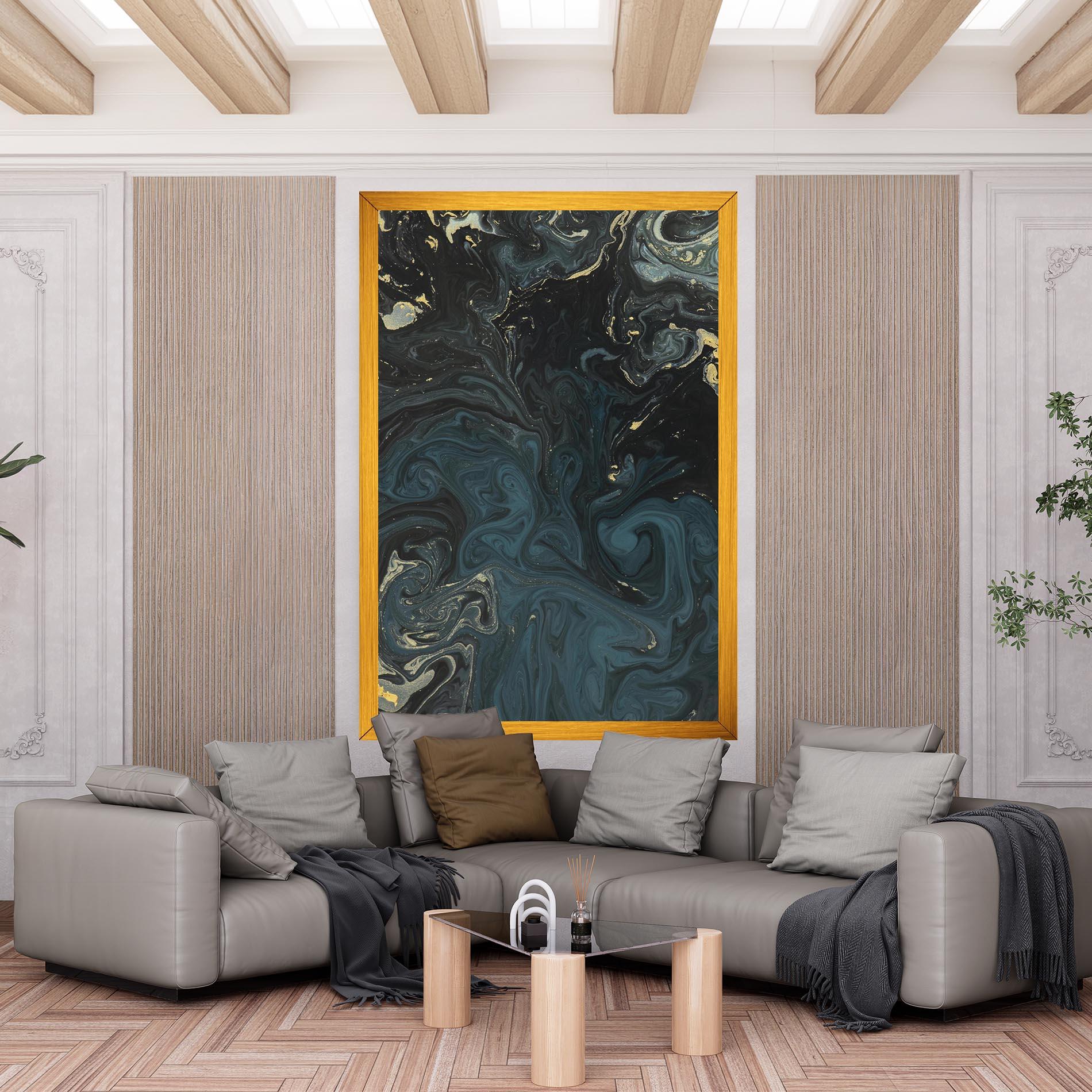 Tablou Canvas Dark Blue Marble mockup 6