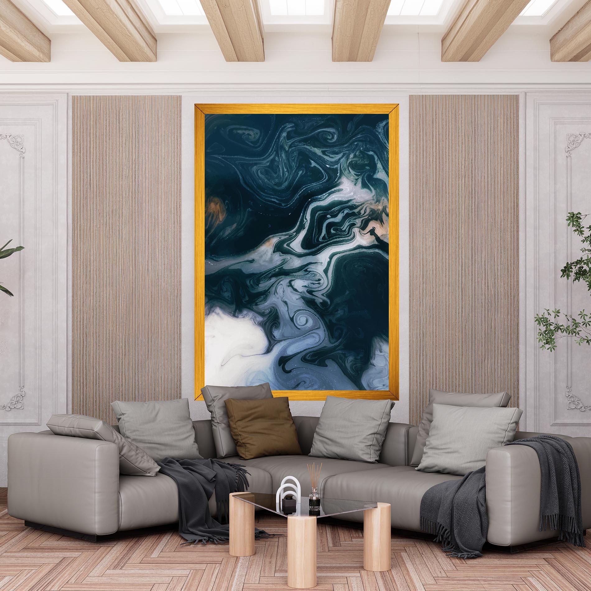 Tablou Canvas Dark Blue With White mockup 6