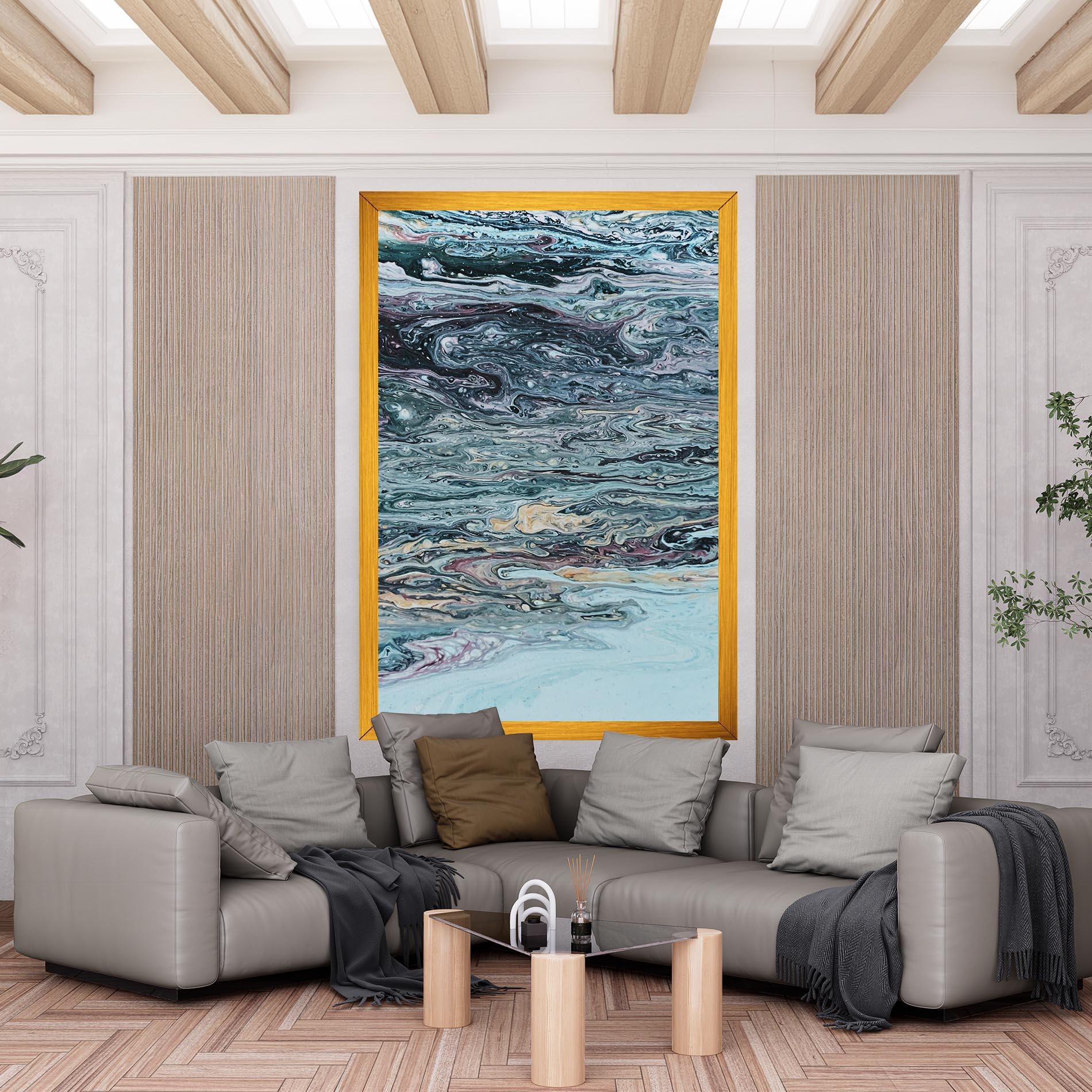 Tablou Canvas Light Blue Abstract mockup 6