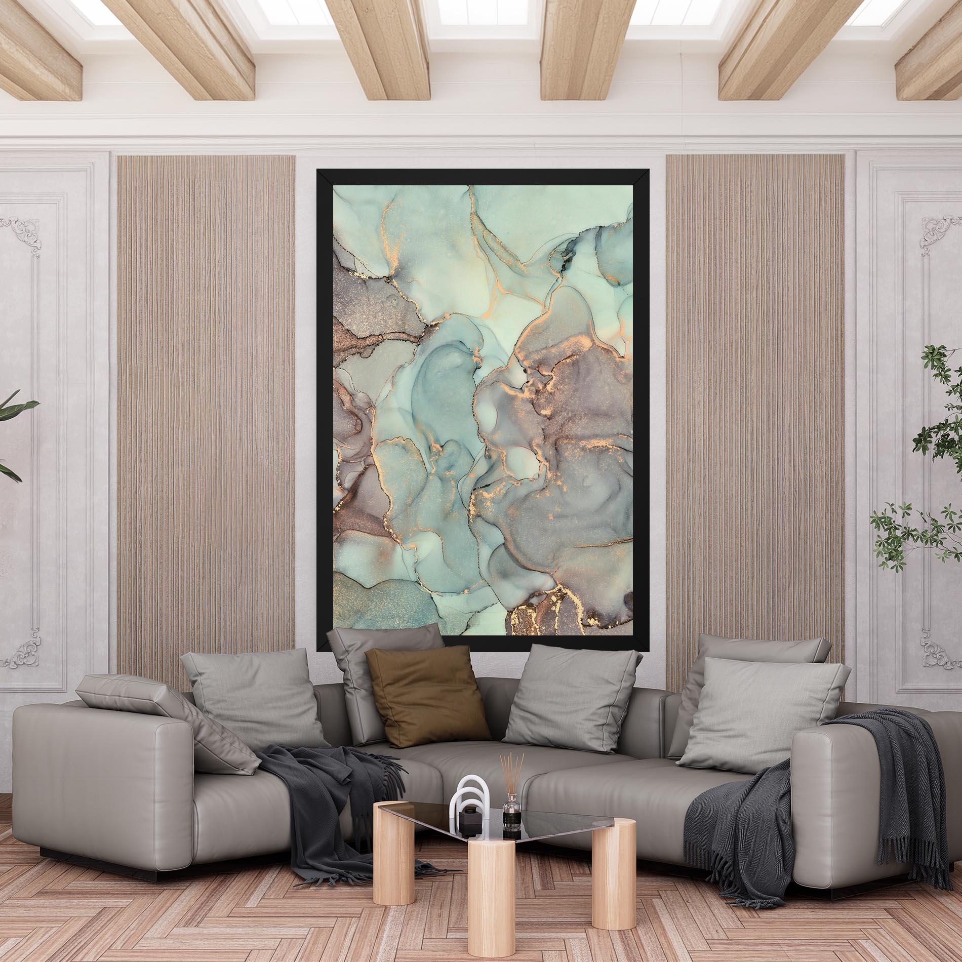 Tablou Canvas Abstract Turquoise Marble mockup 6