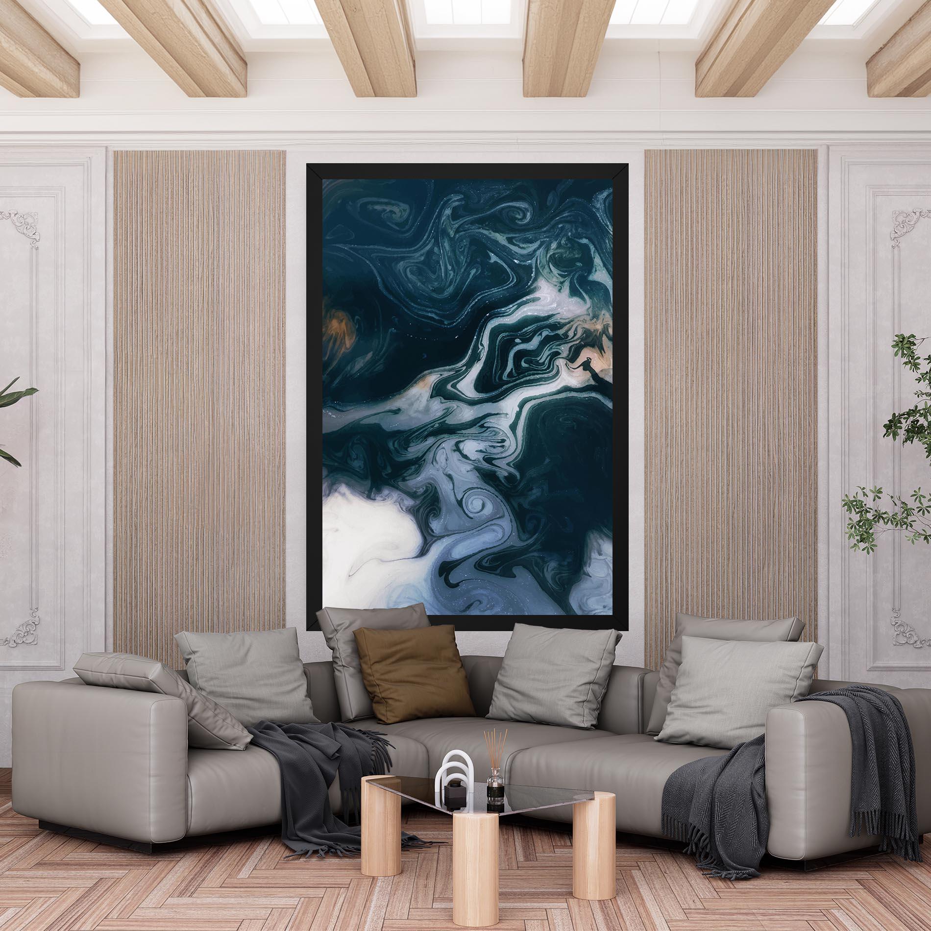 Tablou Canvas Dark Blue With White mockup 6