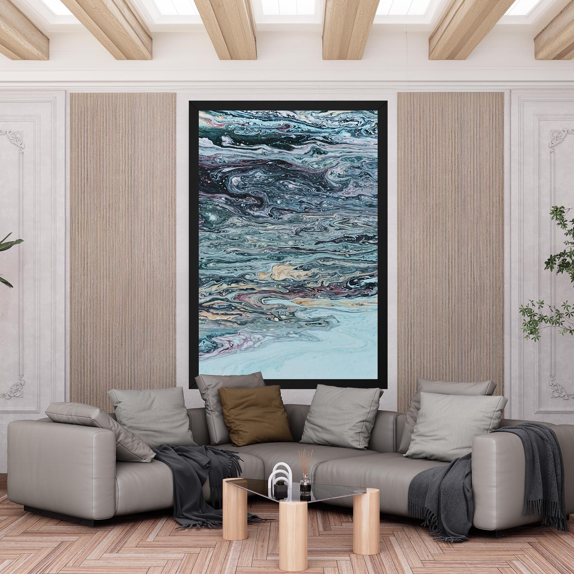 Tablou Canvas Light Blue Abstract mockup 6