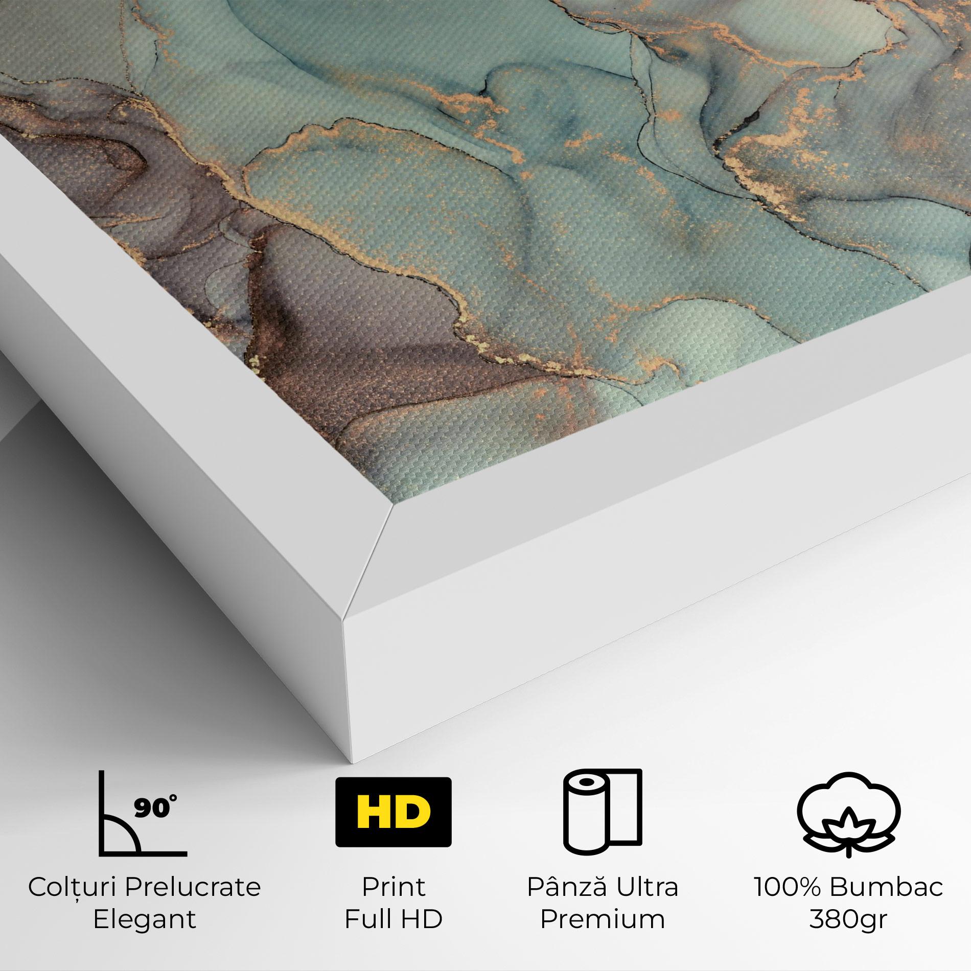 Tablou Canvas Abstract Turquoise Marble mockup 4
