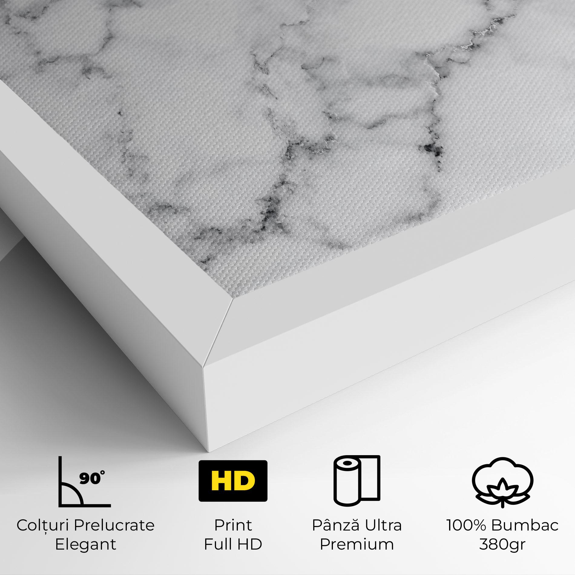 Tablou Canvas Basic White Marble mockup 4