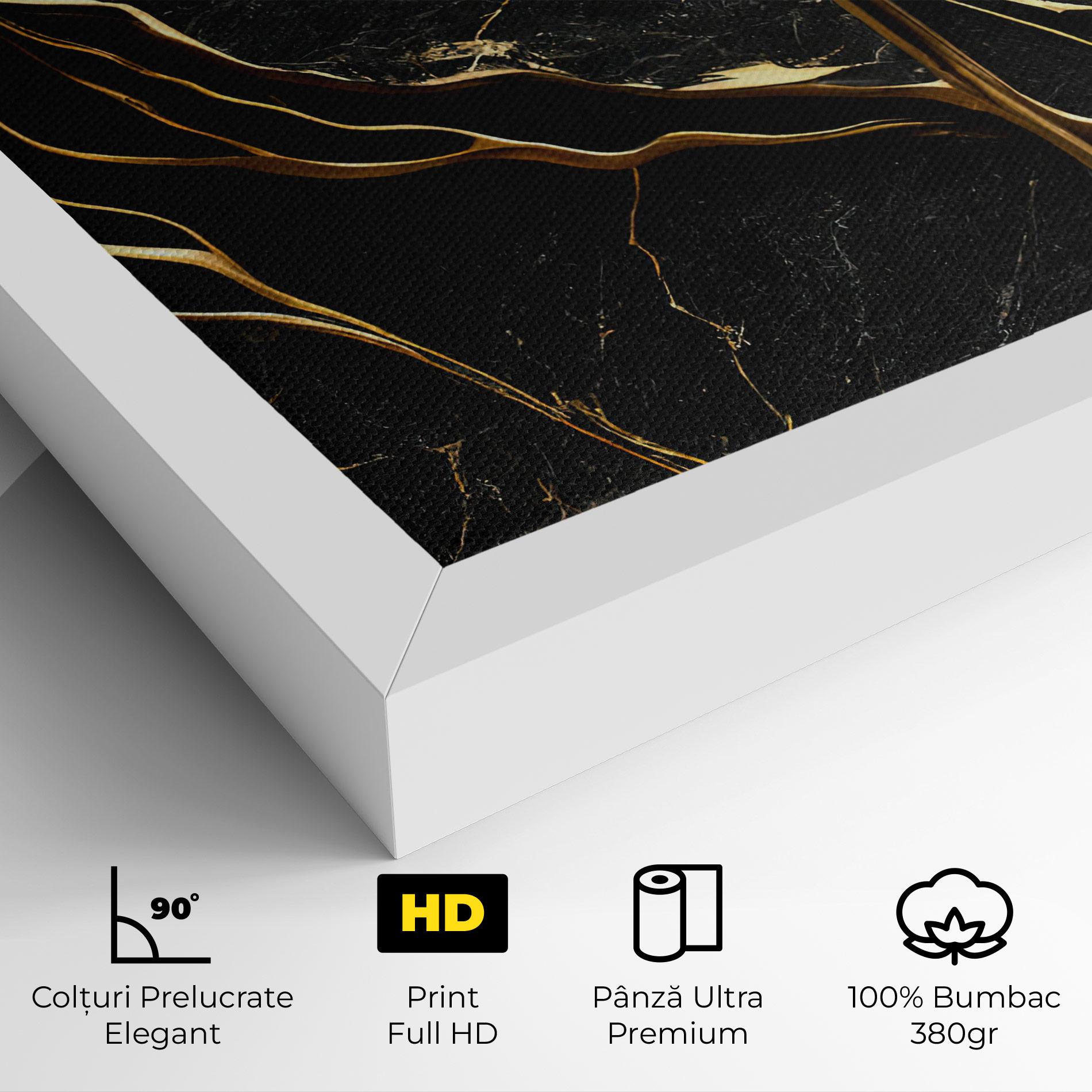 Tablou Canvas Black Square Marble mockup 4