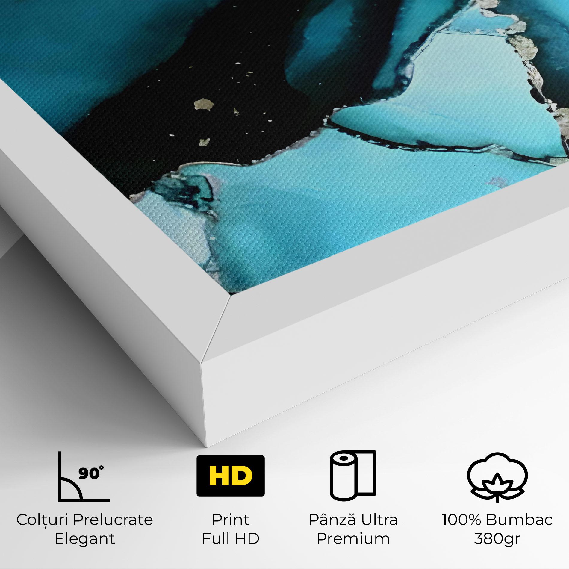 Tablou Canvas Blue Paint Marble mockup 4