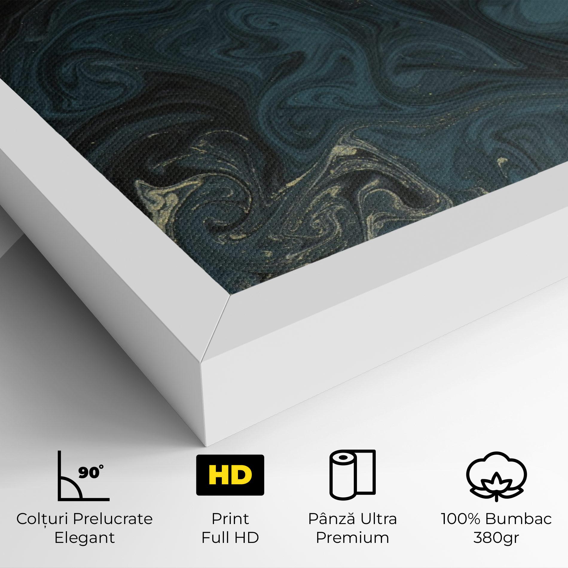 Tablou Canvas Dark Blue Marble mockup 4