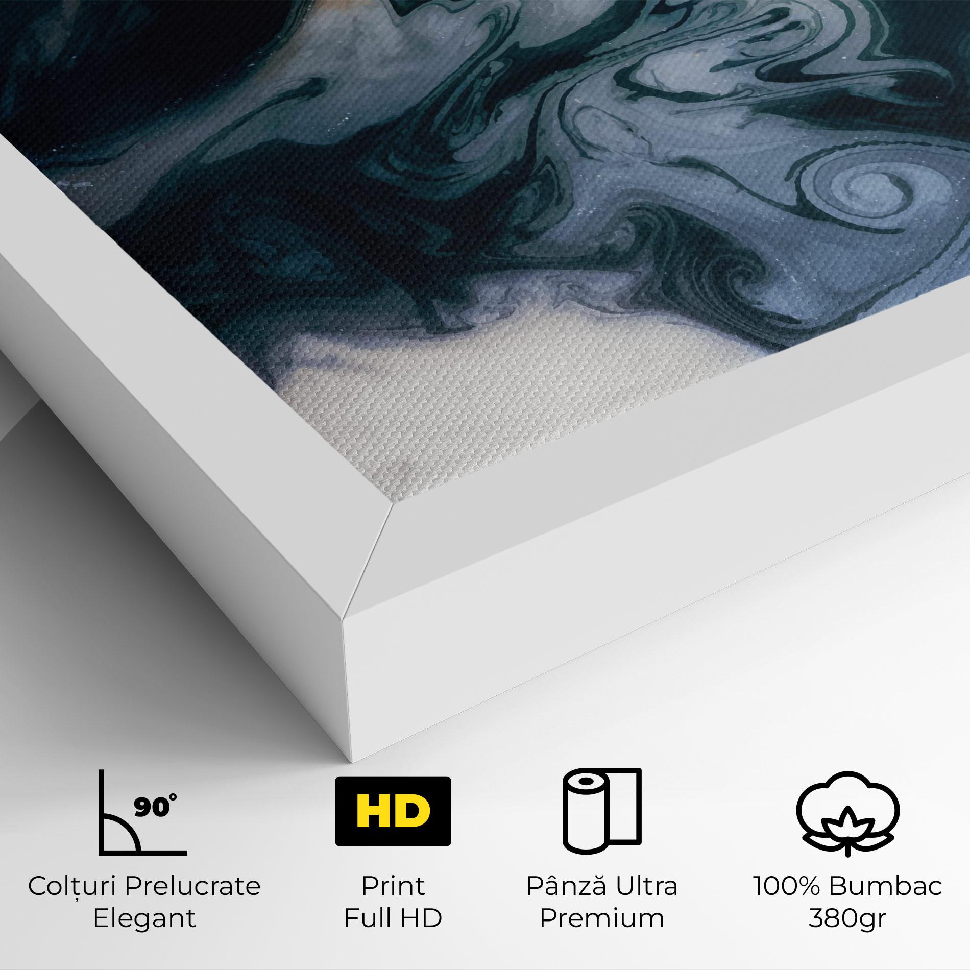 Tablou Canvas Dark Blue With White mockup 4