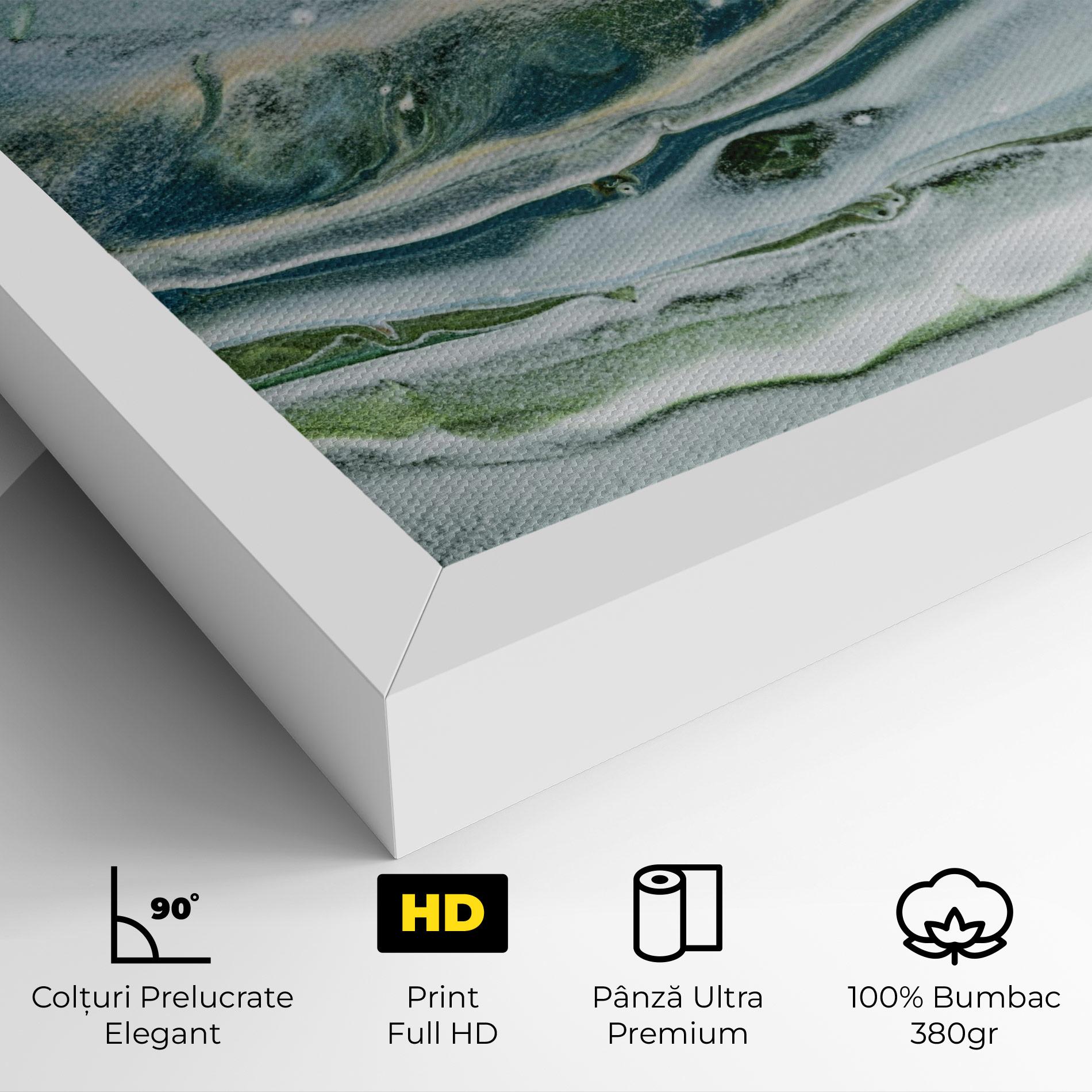 Tablou Canvas Dark Green Liquid mockup 4