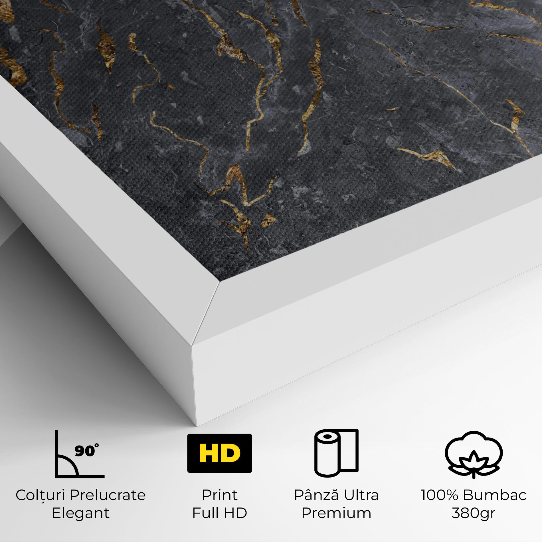 Tablou Canvas Gold Grey Marble mockup 4