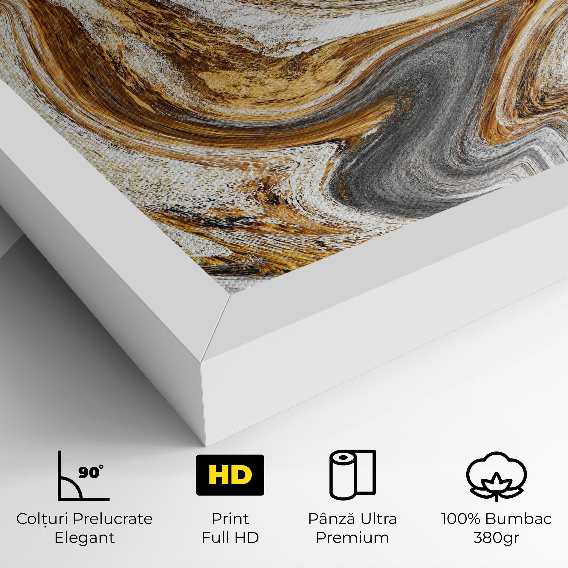 Tablou Canvas Gold White Liquid mockup 4