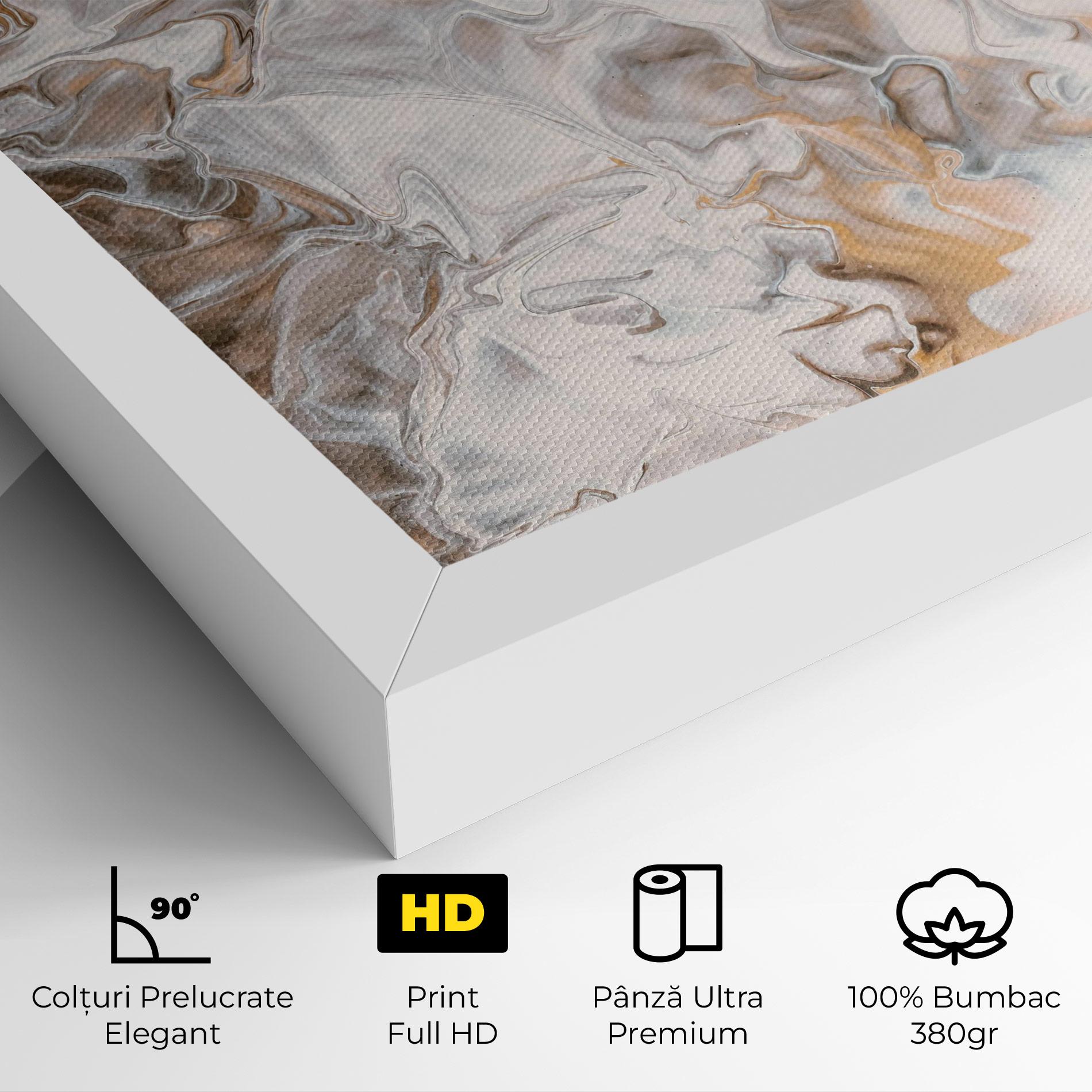 Tablou Canvas White Gold Abstract mockup 4