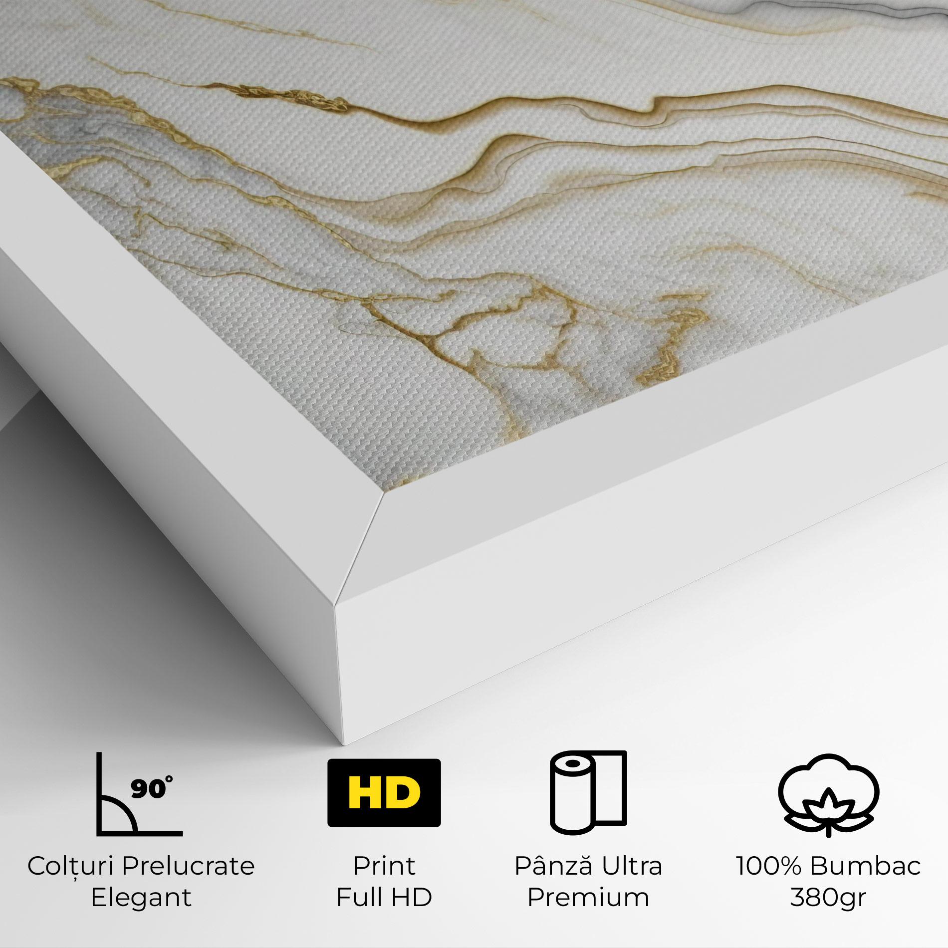 Tablou Canvas White Golden Marble mockup 4