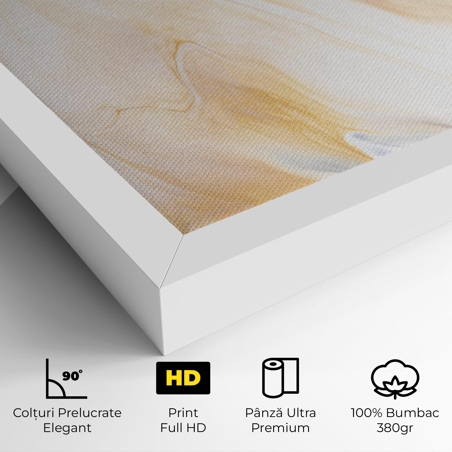 Tablou Canvas White Yellow Marble mockup 4