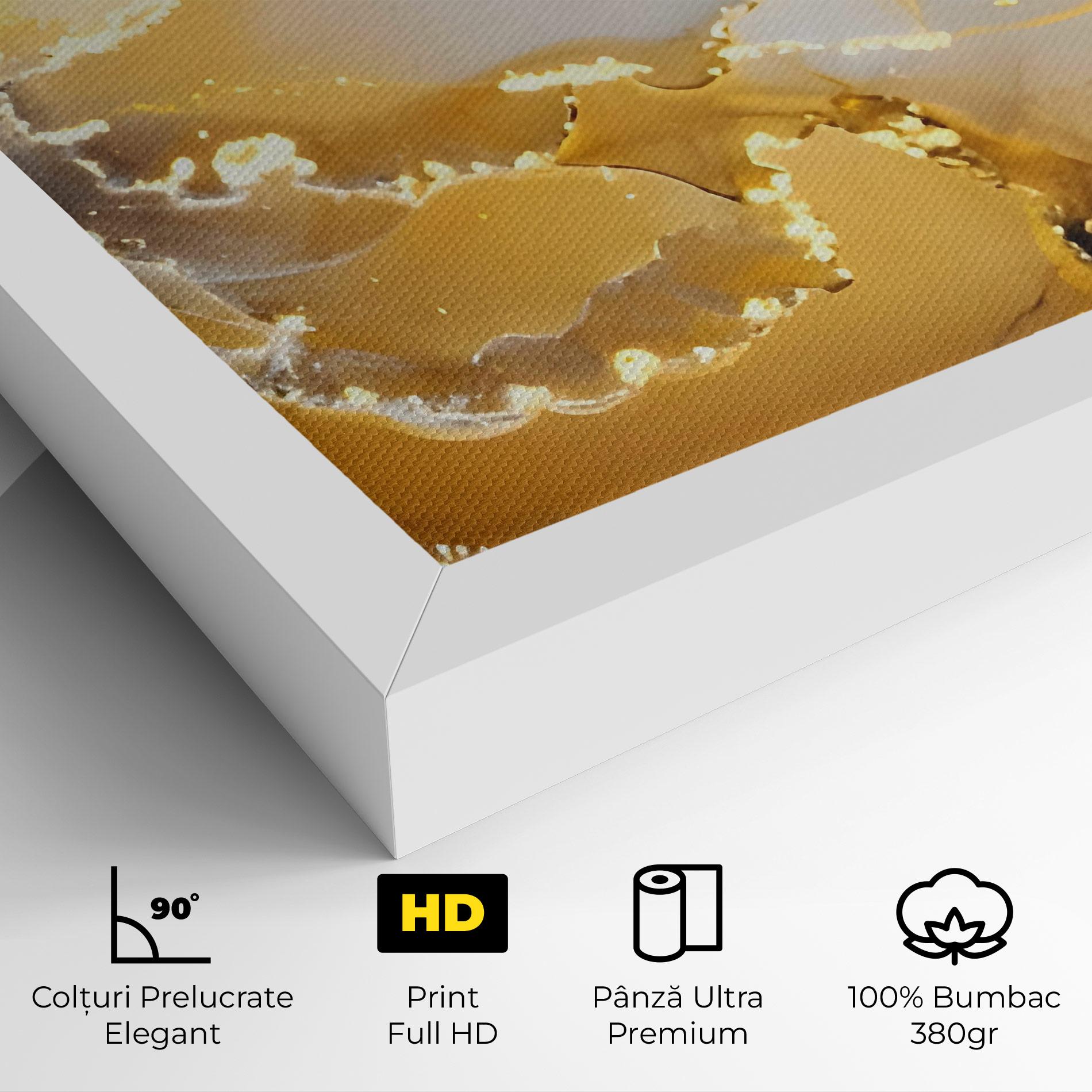 Tablou Canvas Yellow Grey Marble mockup 4