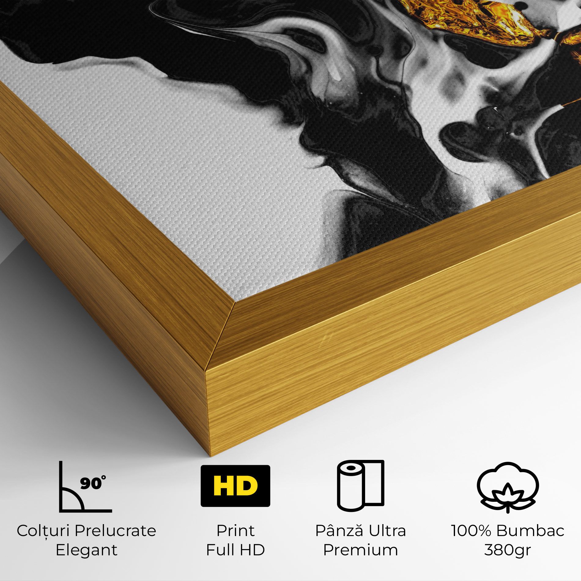 Abstract Black And Gold mockup 4