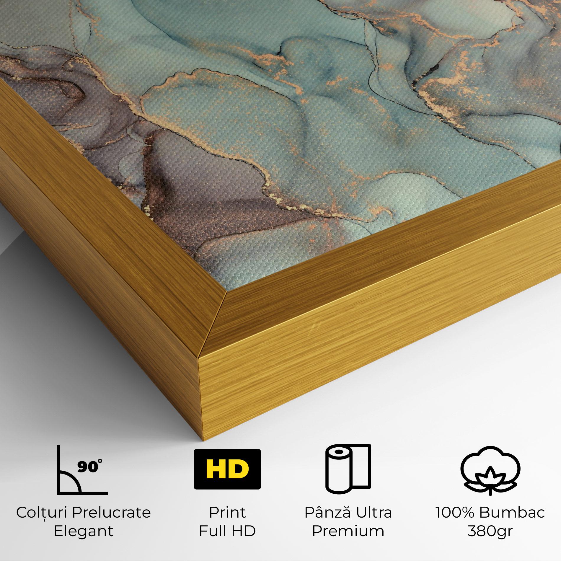 Tablou Canvas Abstract Turquoise Marble mockup 4