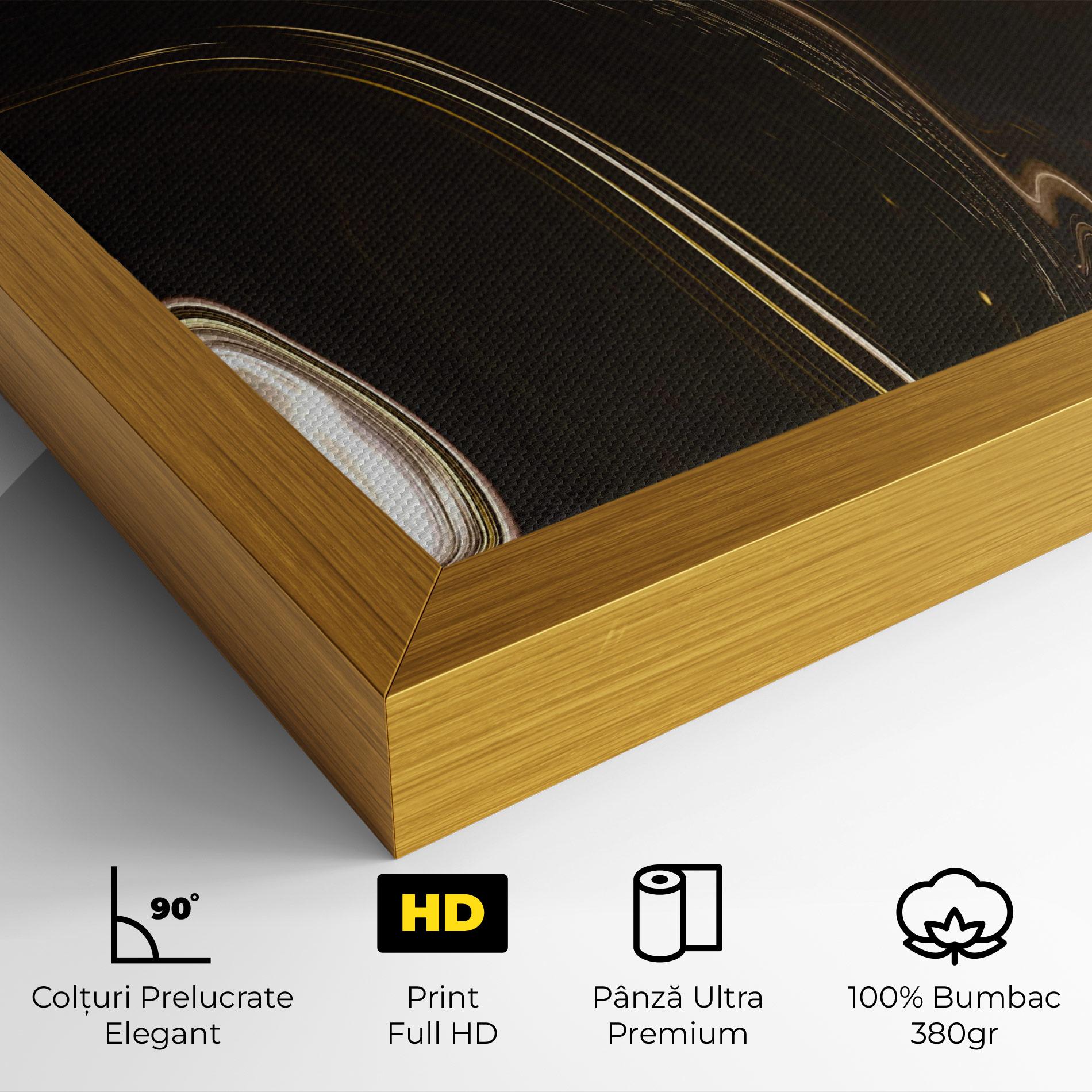 Tablou Canvas Black Gold Marble mockup 4