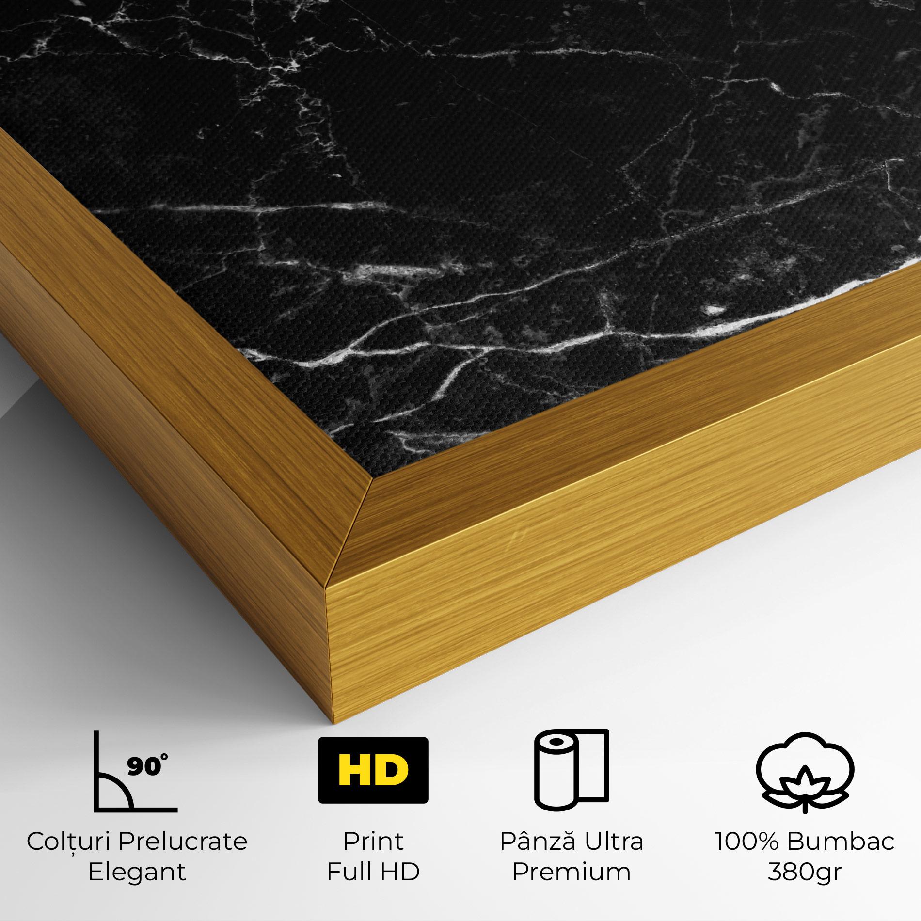 Tablou Canvas Black White Marble mockup 4