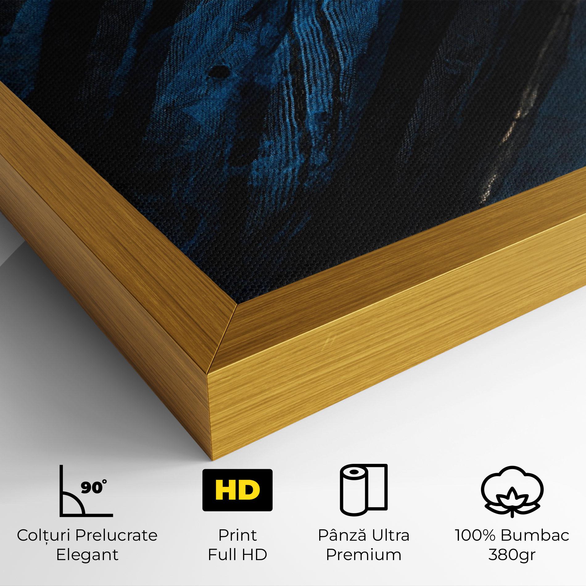 Tablou Canvas Blue Lines mockup 4