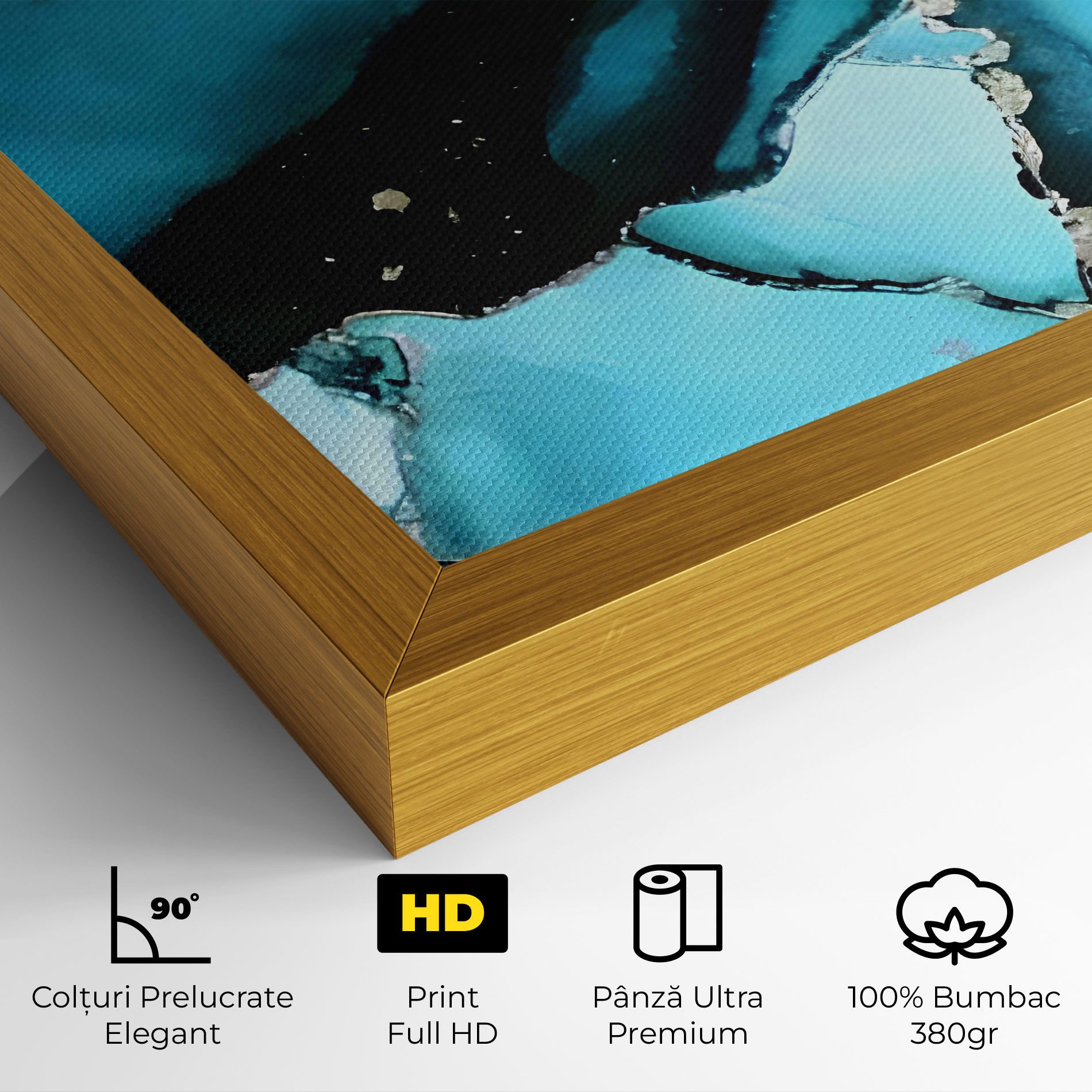 Blue Paint Marble mockup 4