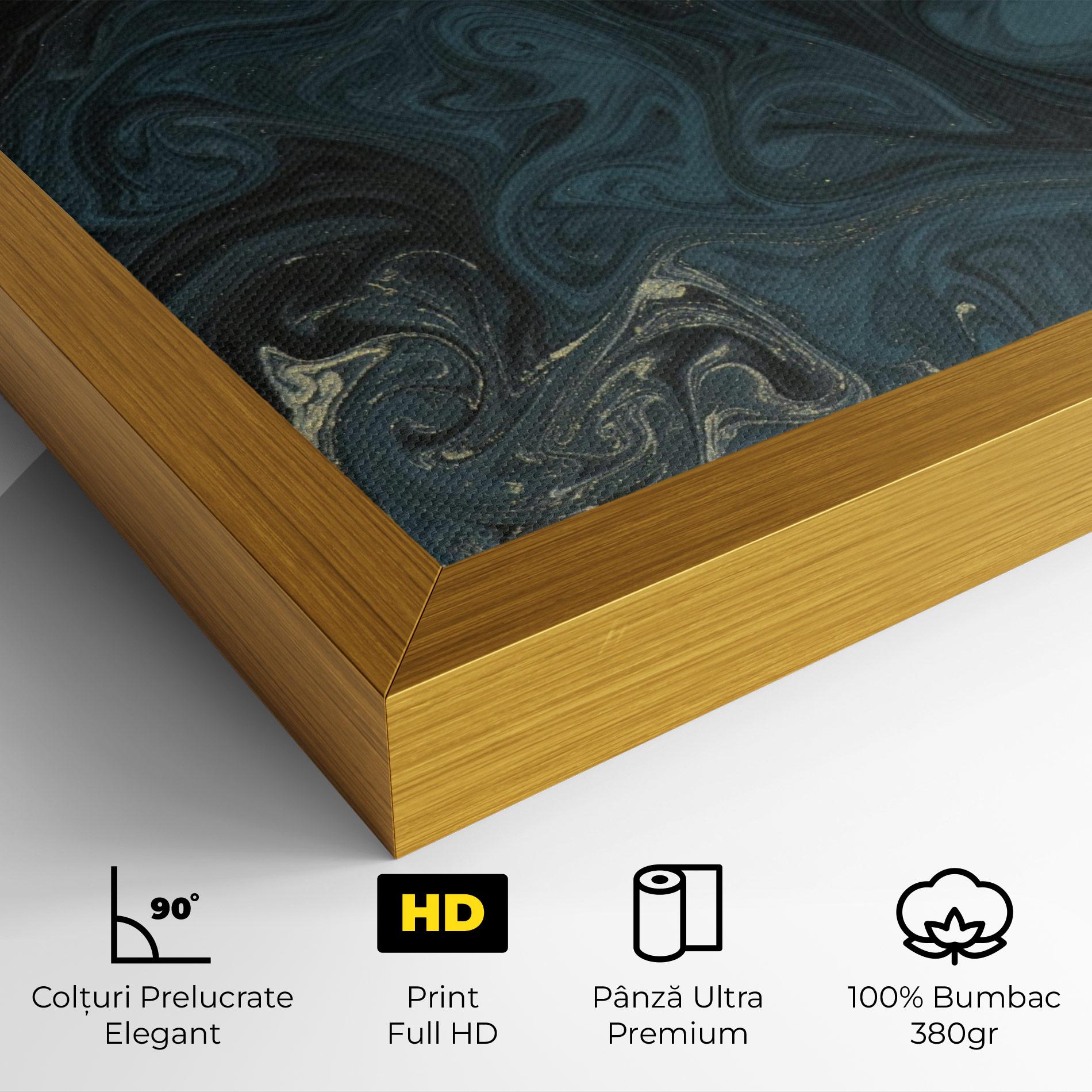 Tablou Canvas Dark Blue Marble mockup 4