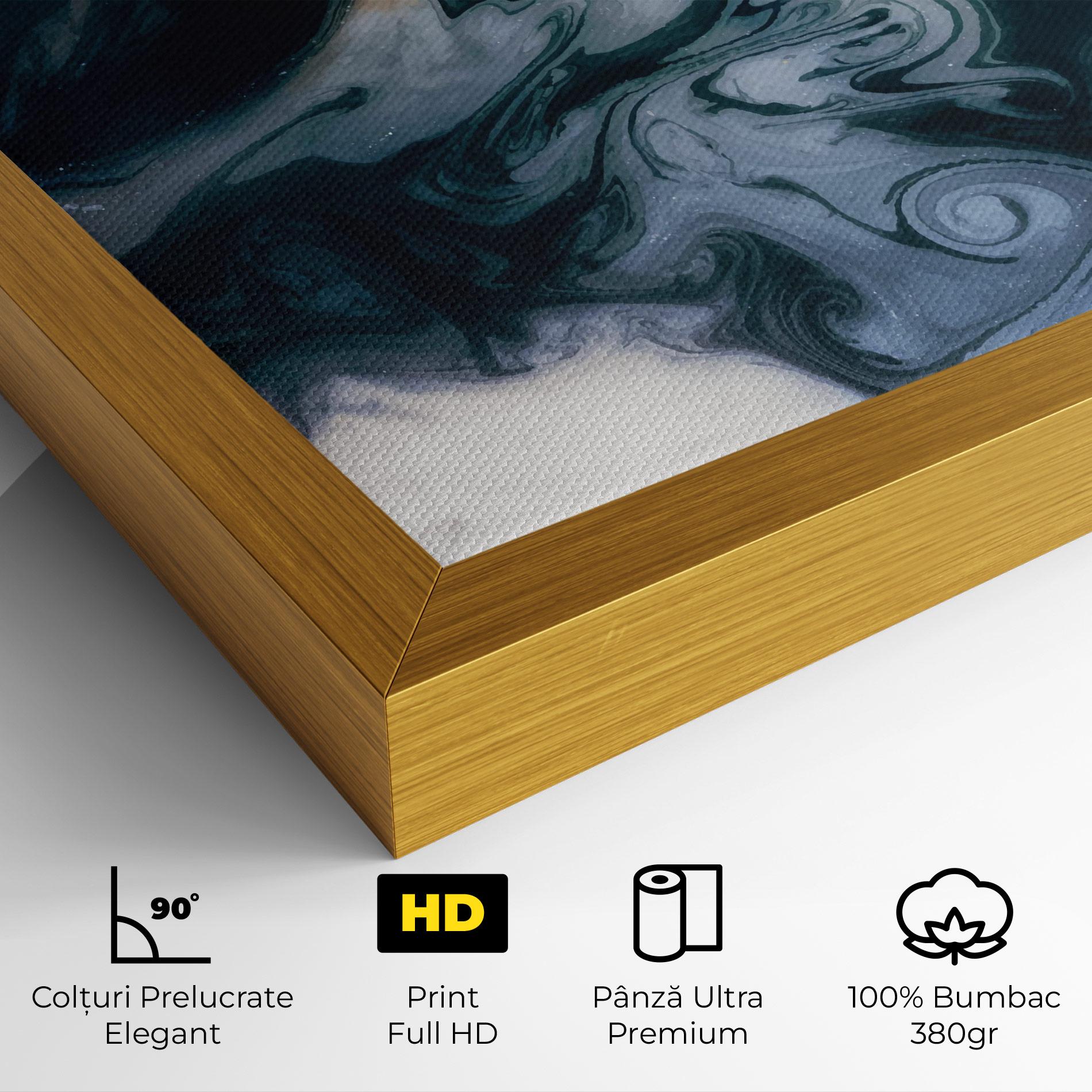 Tablou Canvas Dark Blue With White mockup 4