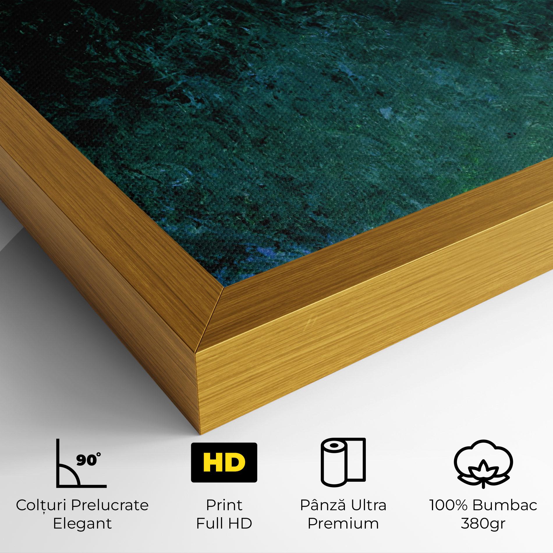 Tablou Canvas Dark Green Blue Painting mockup 4