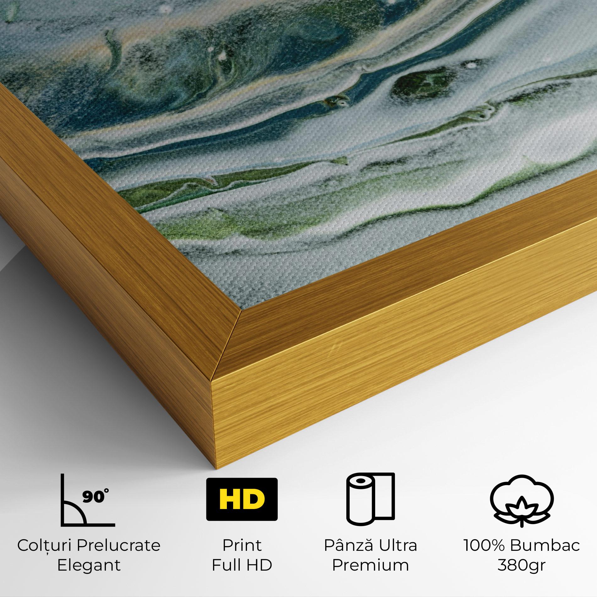 Tablou Canvas Dark Green Liquid mockup 4