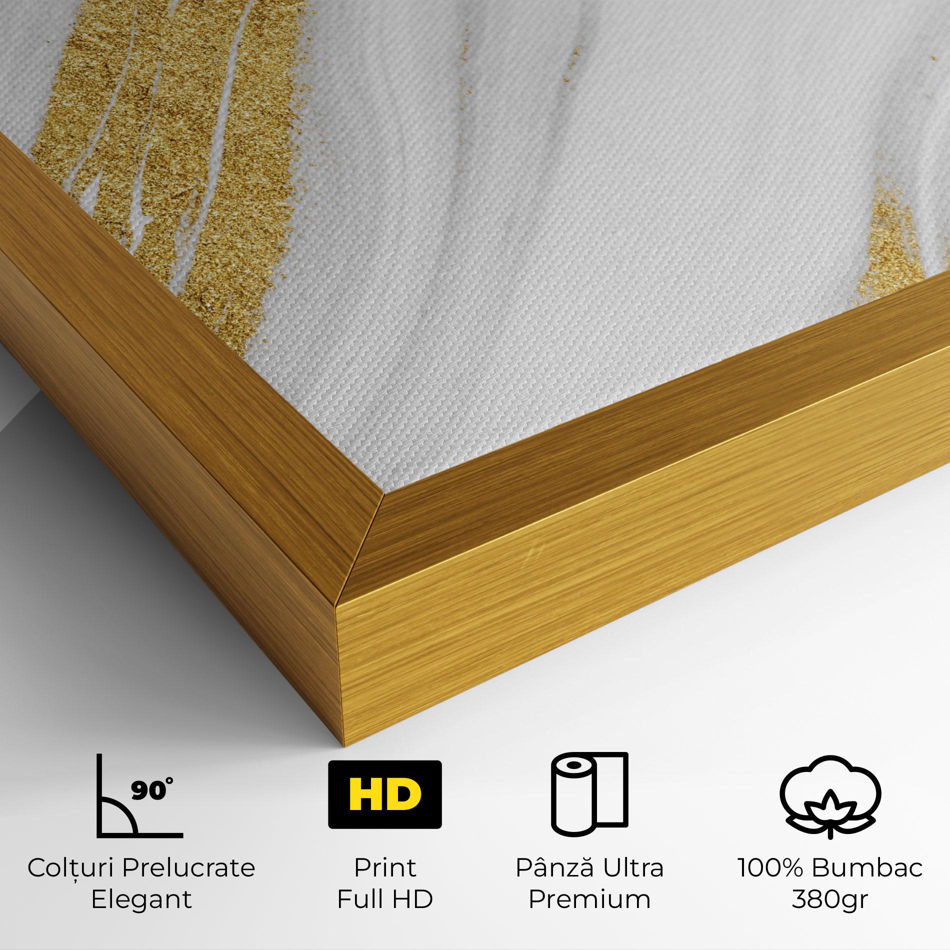 Tablou Canvas Gold Glitter Liquid mockup 4