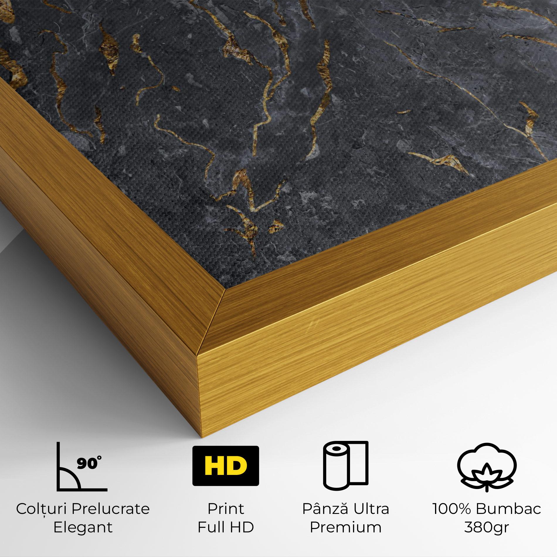 Tablou Canvas Gold Grey Marble mockup 4