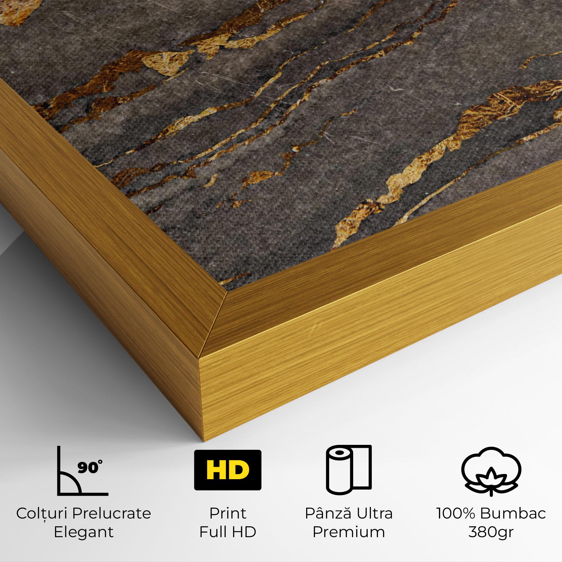 Tablou Canvas Gold Paper Marble mockup 4