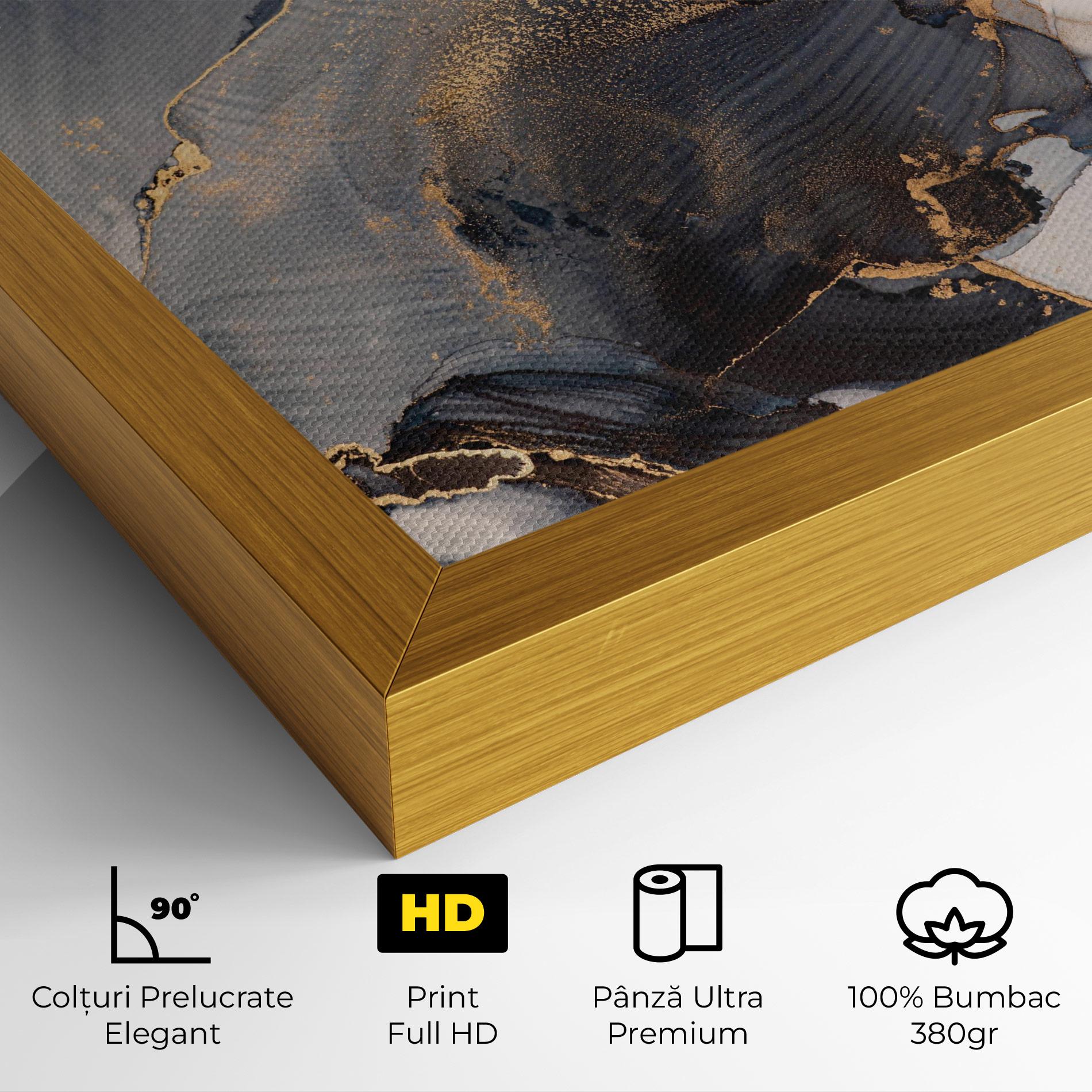 Tablou Canvas Golden Abstract Marble mockup 4