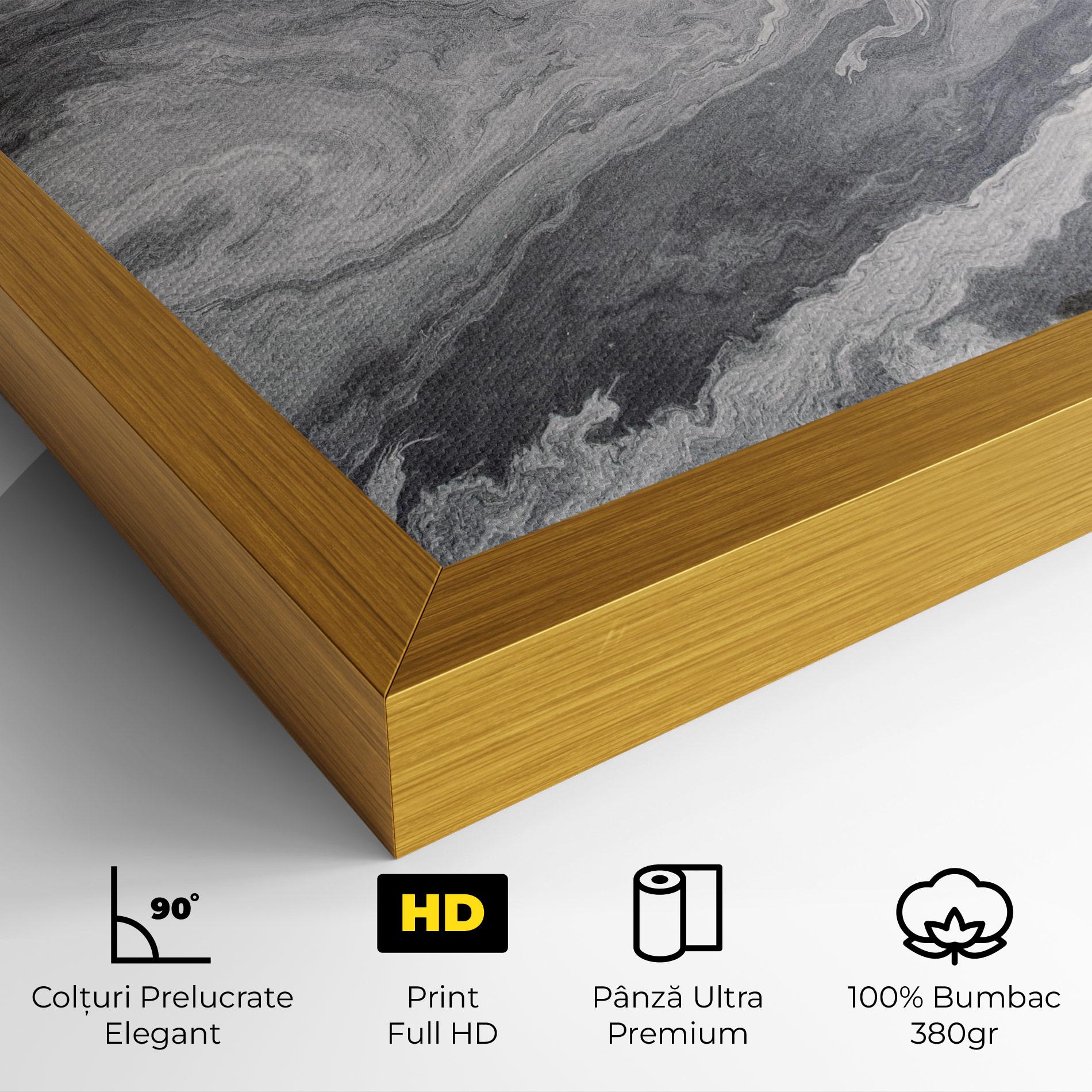 Tablou Canvas Grey Liquid Marble mockup 4