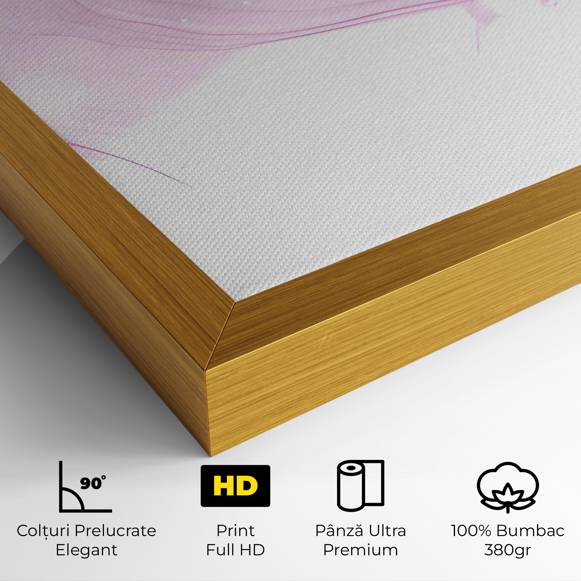 Tablou Canvas Purple Ink Marble mockup 4