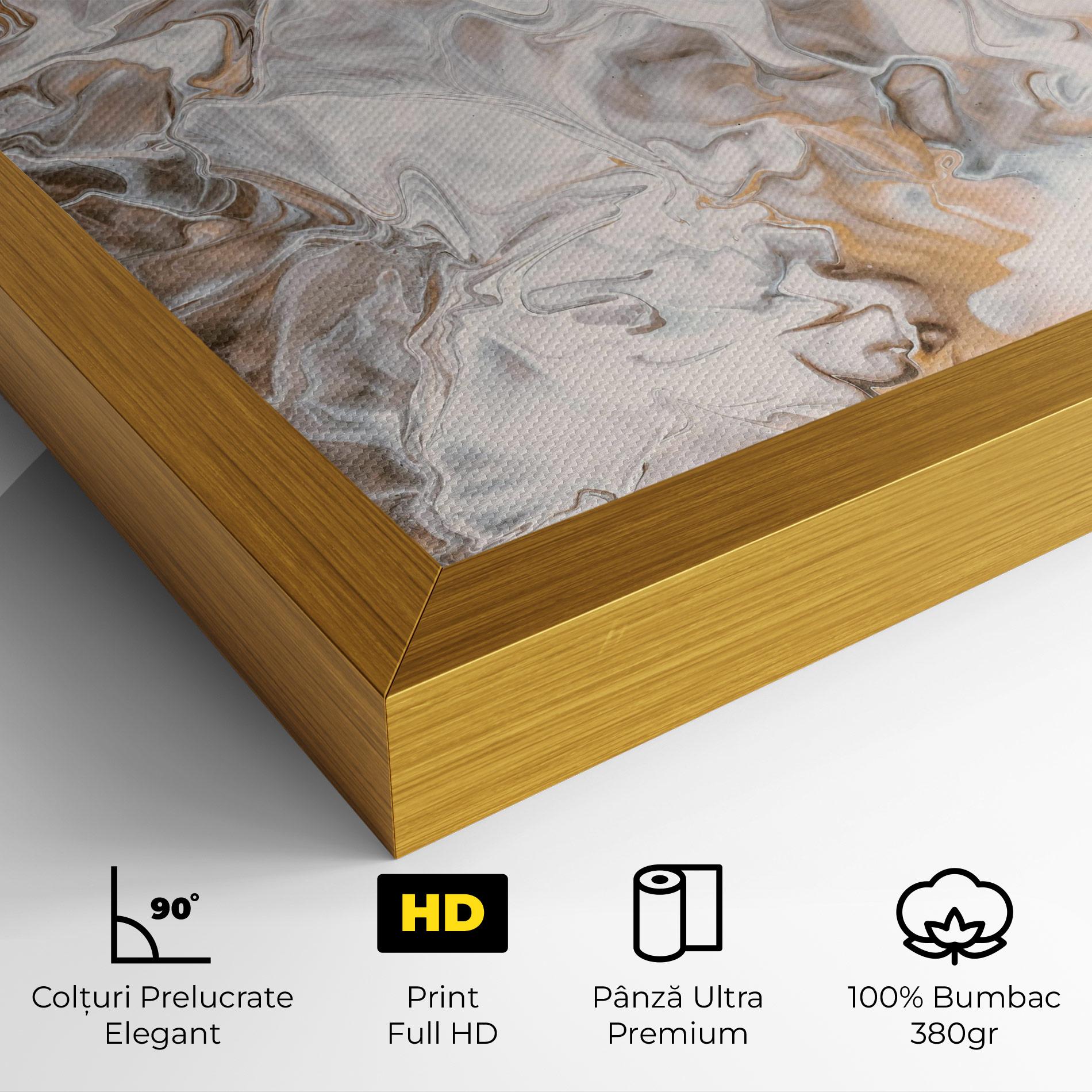 Tablou Canvas White Gold Abstract mockup 4