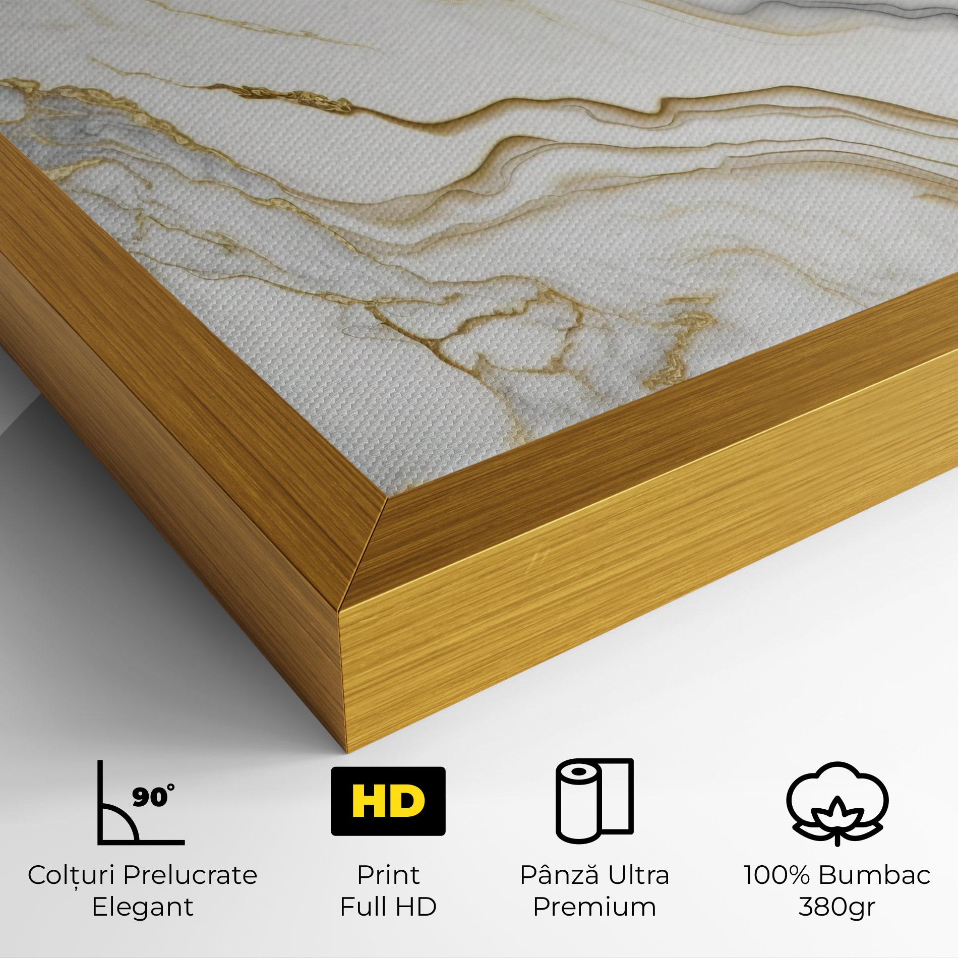 Tablou Canvas White Golden Marble mockup 4