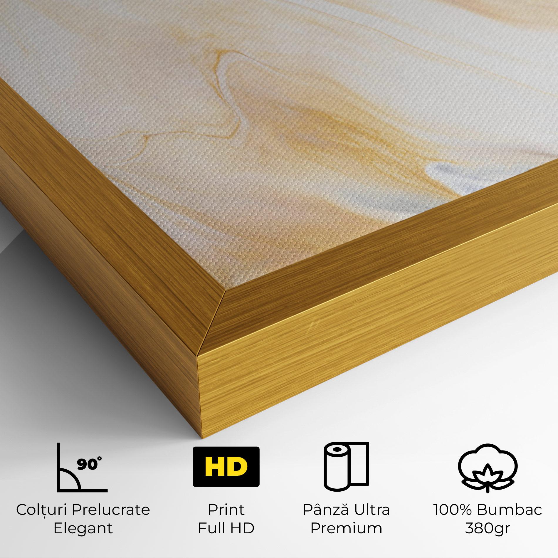 Tablou Canvas White Yellow Marble mockup 4