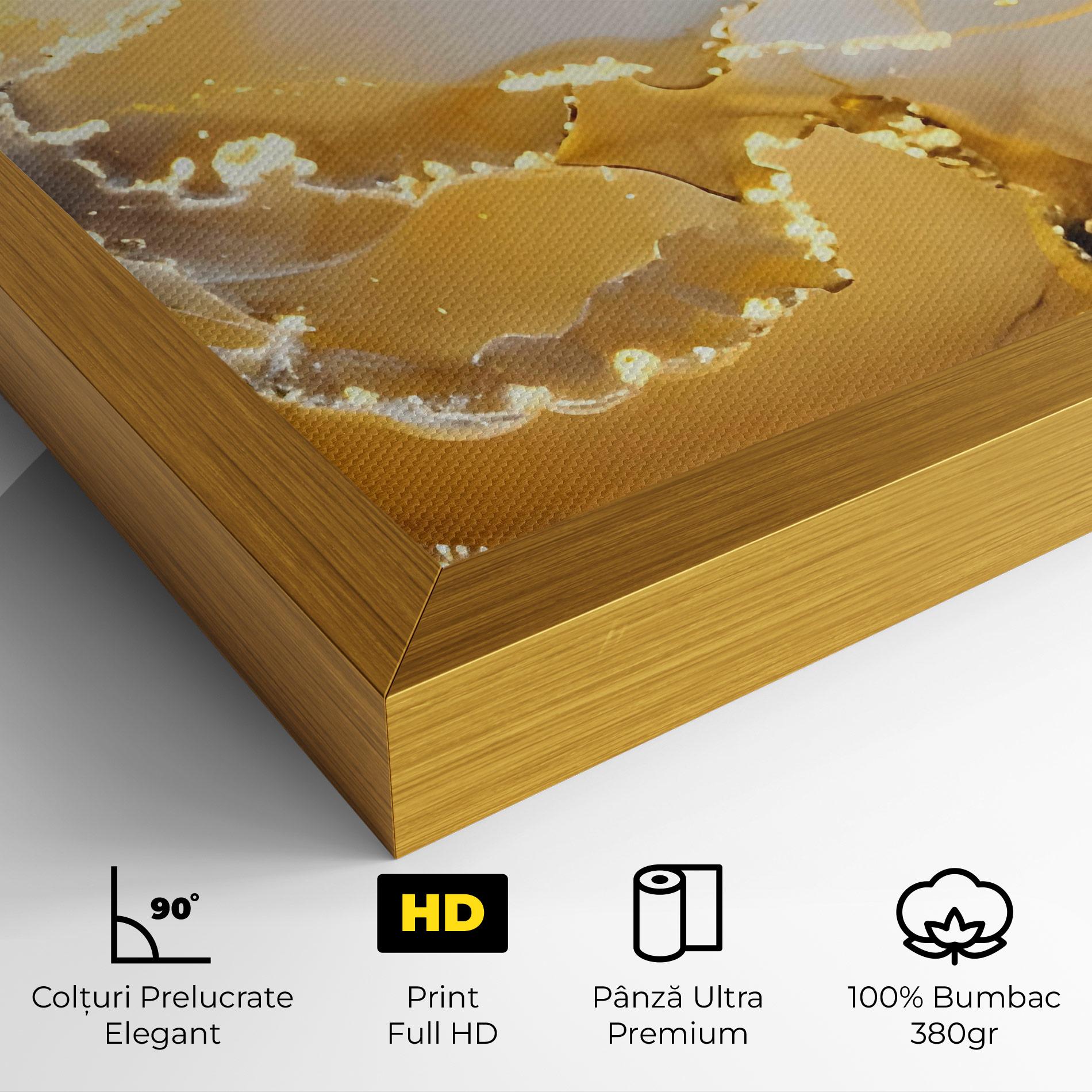 Tablou Canvas Yellow Grey Marble mockup 4