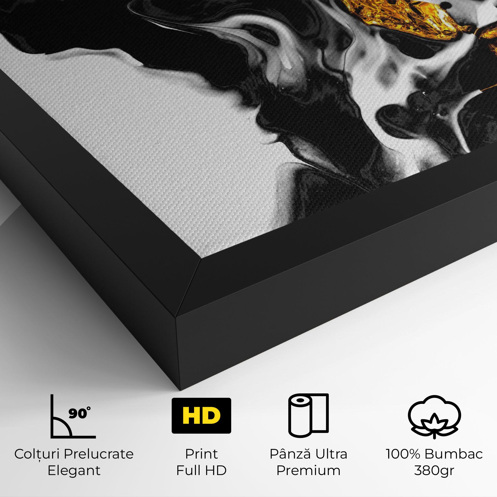 Tablou Canvas Abstract Black And Gold mockup 4
