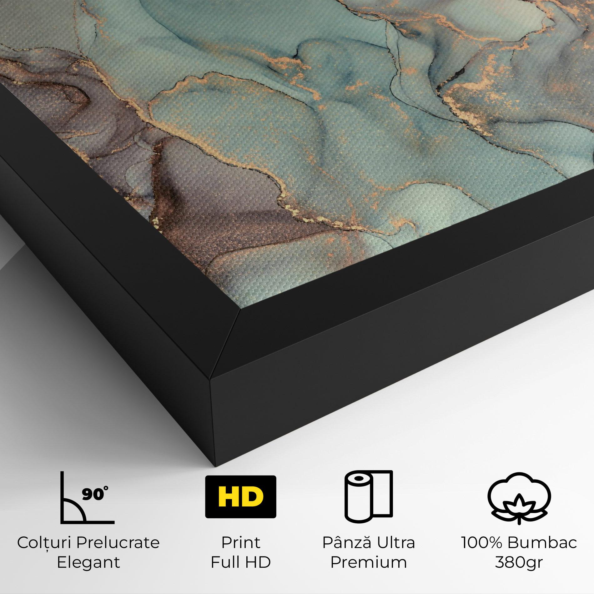 Tablou Canvas Abstract Turquoise Marble mockup 4