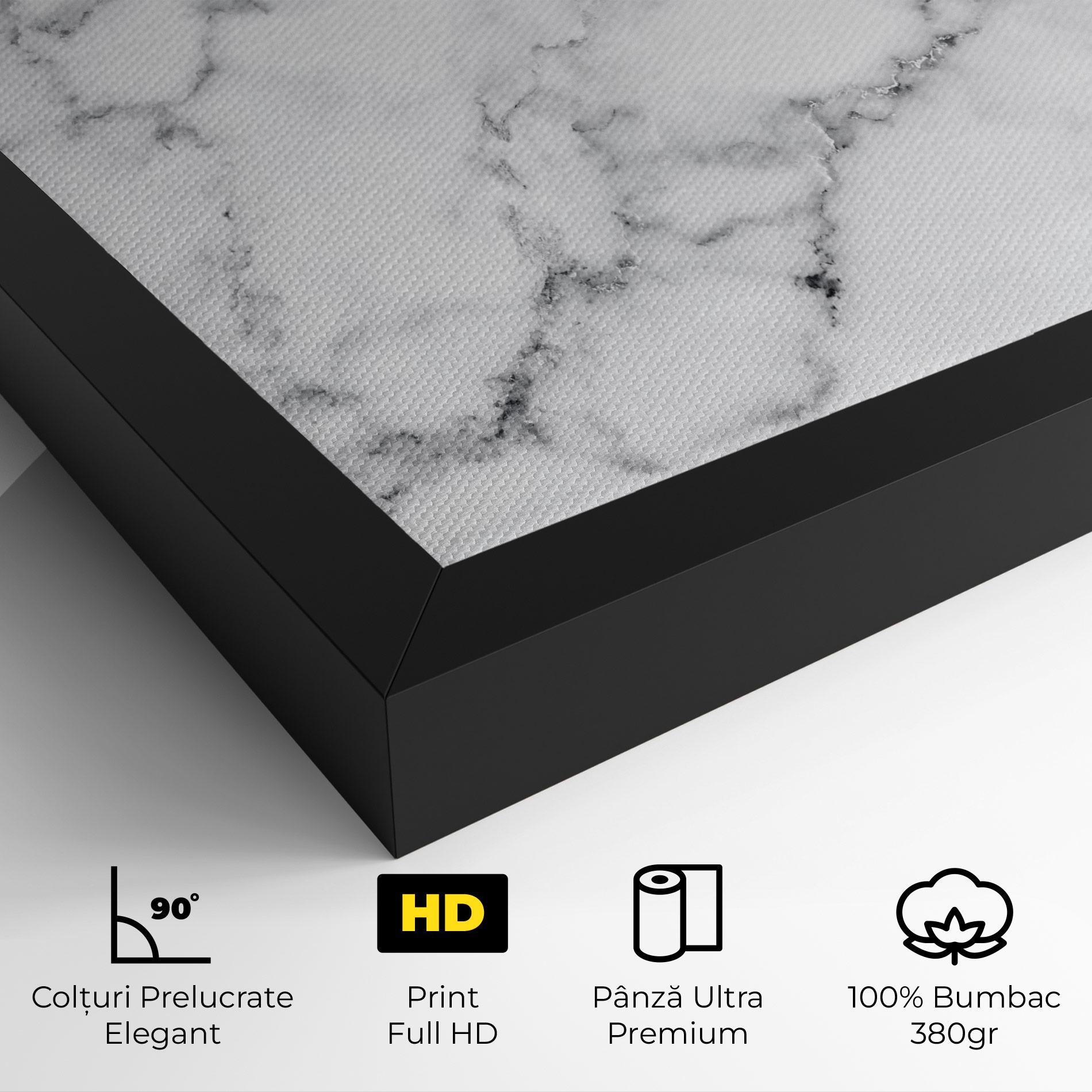Tablou Canvas Basic White Marble mockup 4