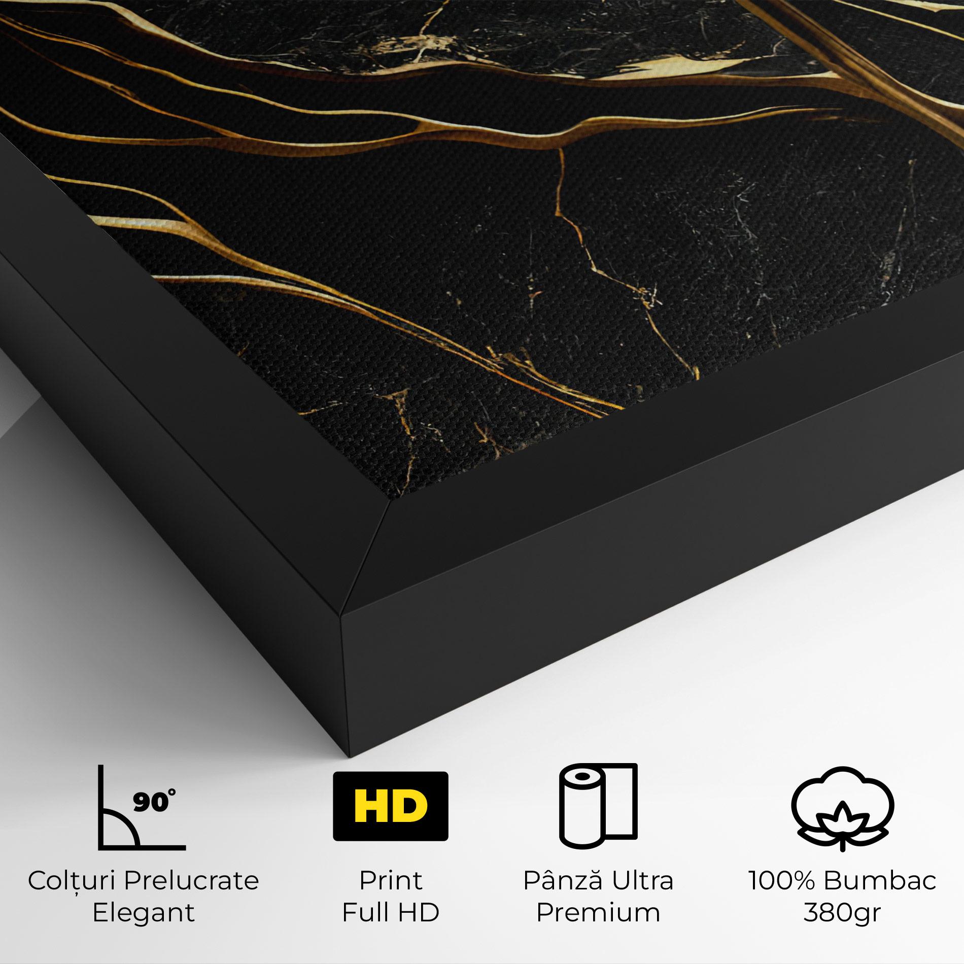 Tablou Canvas Black Square Marble mockup 4