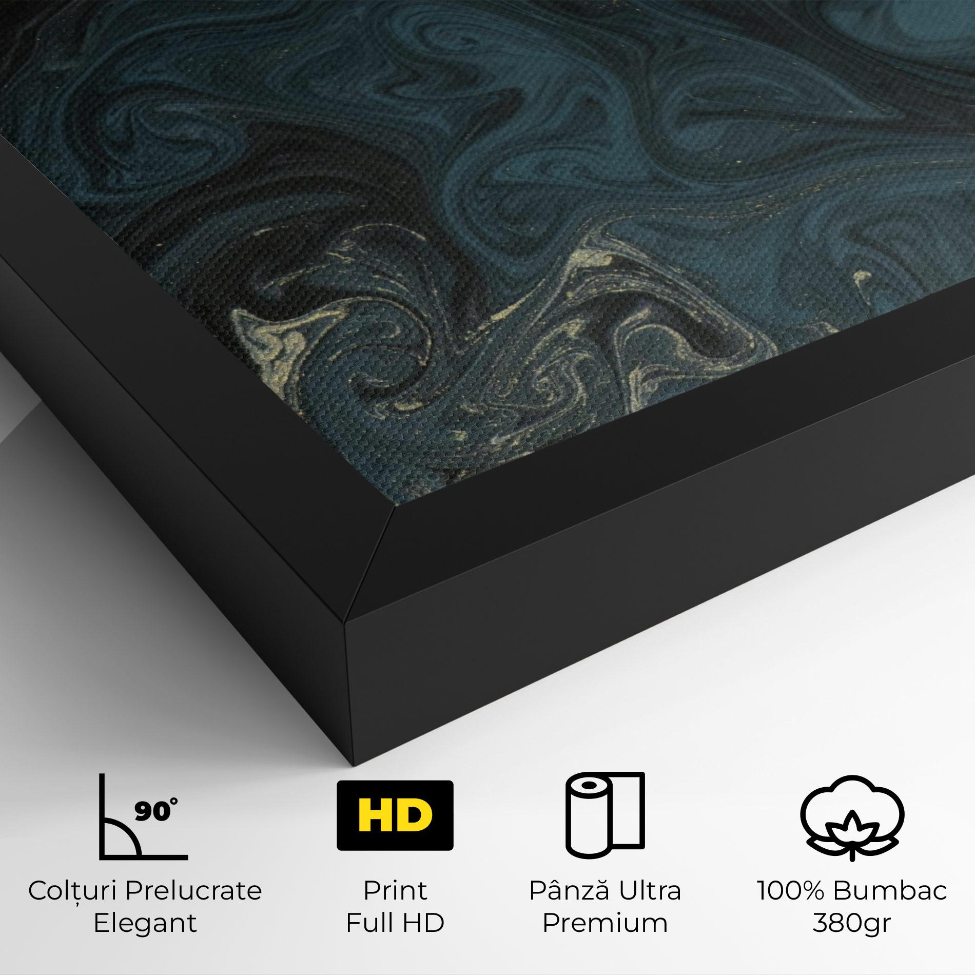 Tablou Canvas Dark Blue Marble mockup 4