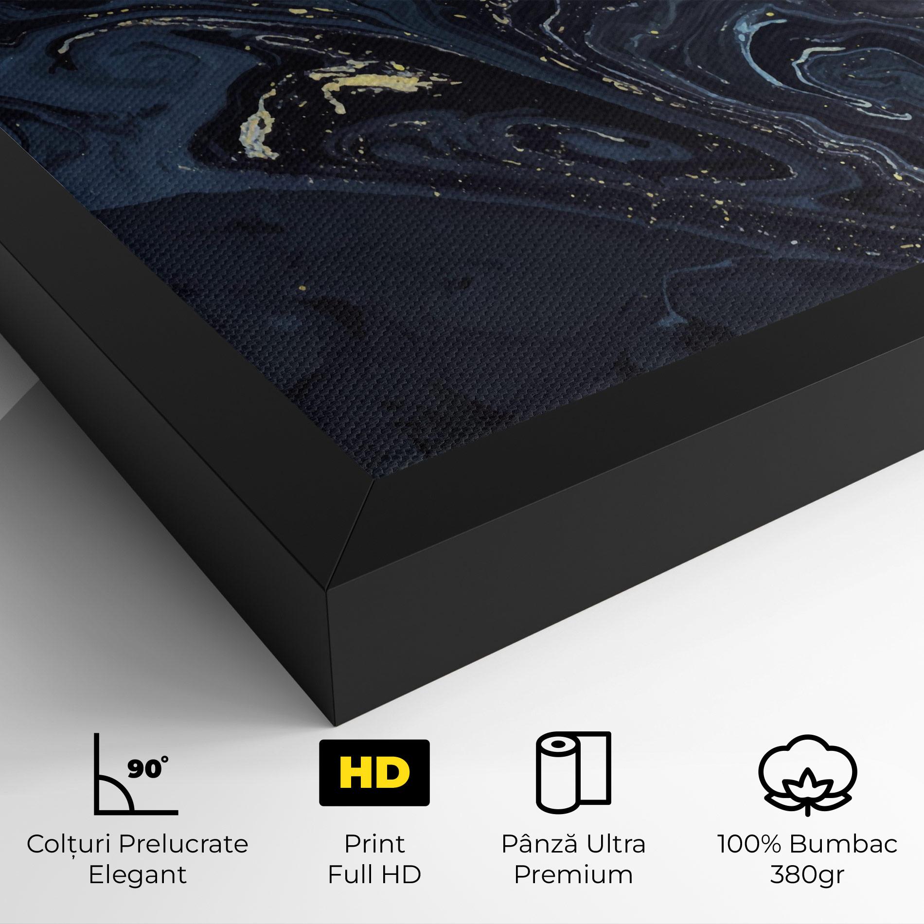 Tablou Canvas Dark Blue Painting mockup 4